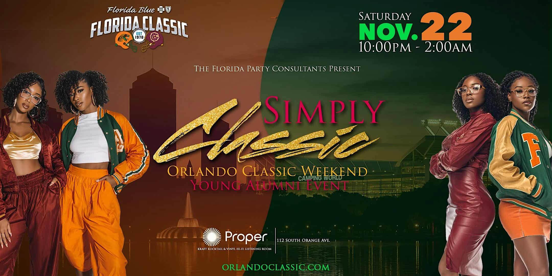Simply Classic: Annual Post Game Alumni Event at Proper Orlando – Orlando, FL