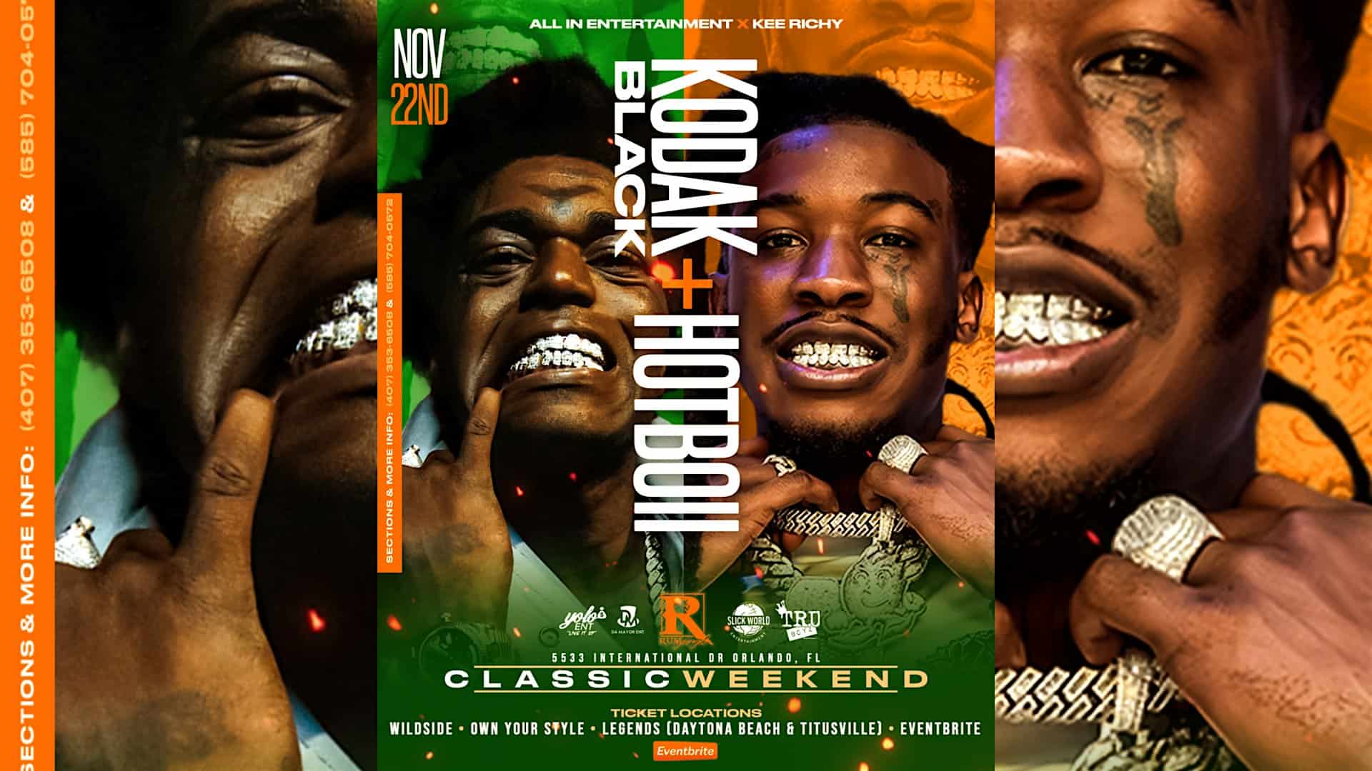 CLASSIC WEEKEND FEATURING KODAK BLACK & HOTBOII at Rum Jungle – Orlando, FL