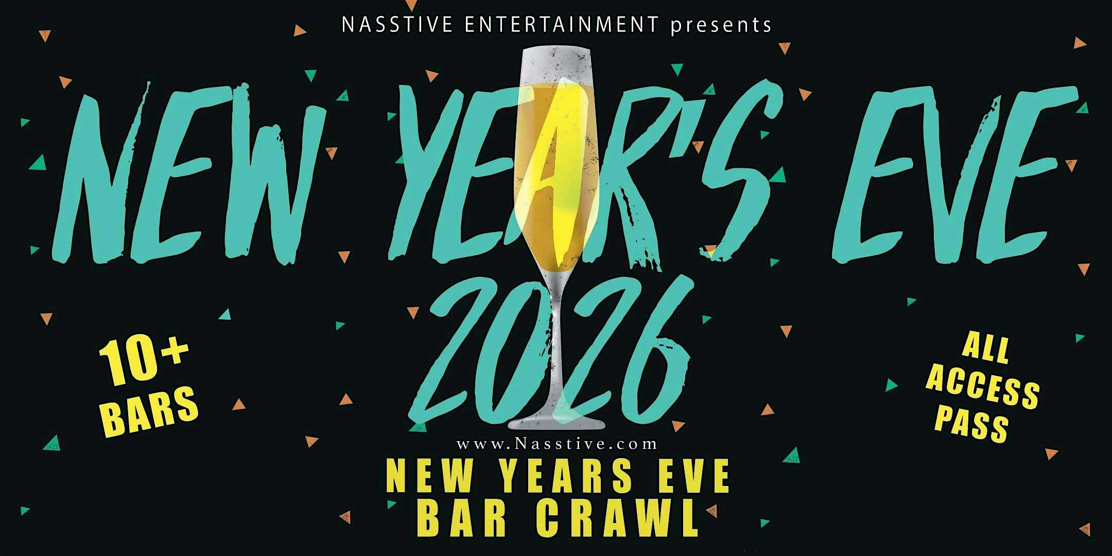 New Years Eve Memphis NYE Bar Crawl – All Access Party Pass at Tin Roof – Memphis, TN