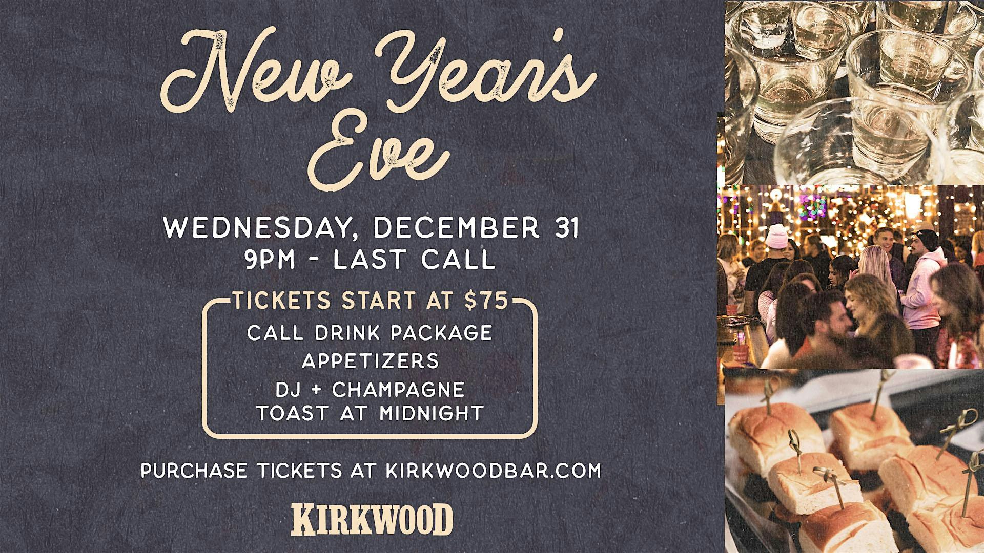 New Year’s Eve Party at Kirkwood Bar in Lakeview (NYE 2026) at Kirkwood Bar & Grill – Chicago, IL