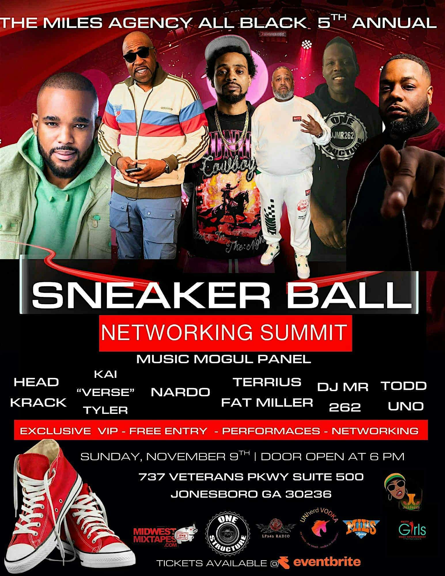 The Miles Agency All Black 5th Annual Sneaker Ball Network Summit at SpaceCondo Live – Jonesboro, GA