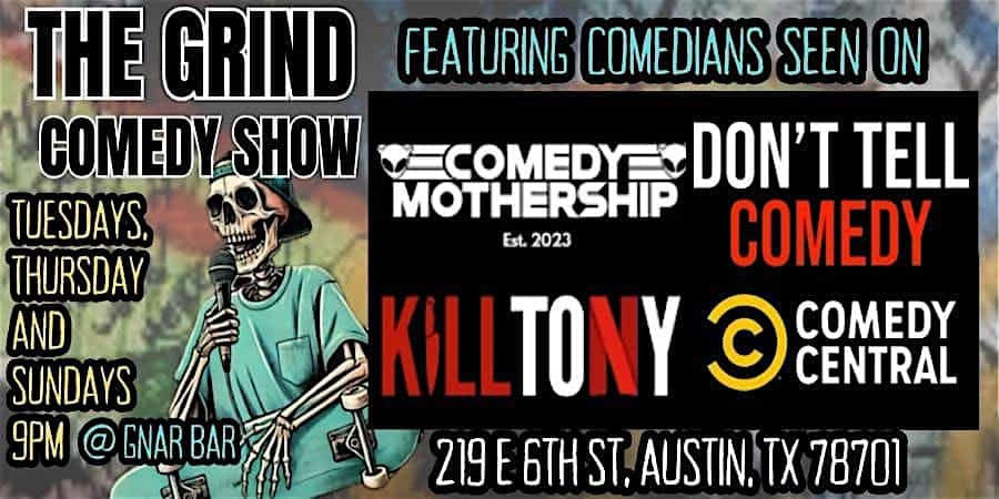 Grind Comedy @ Gnar Bar! at Gnar Bar – Austin, TX