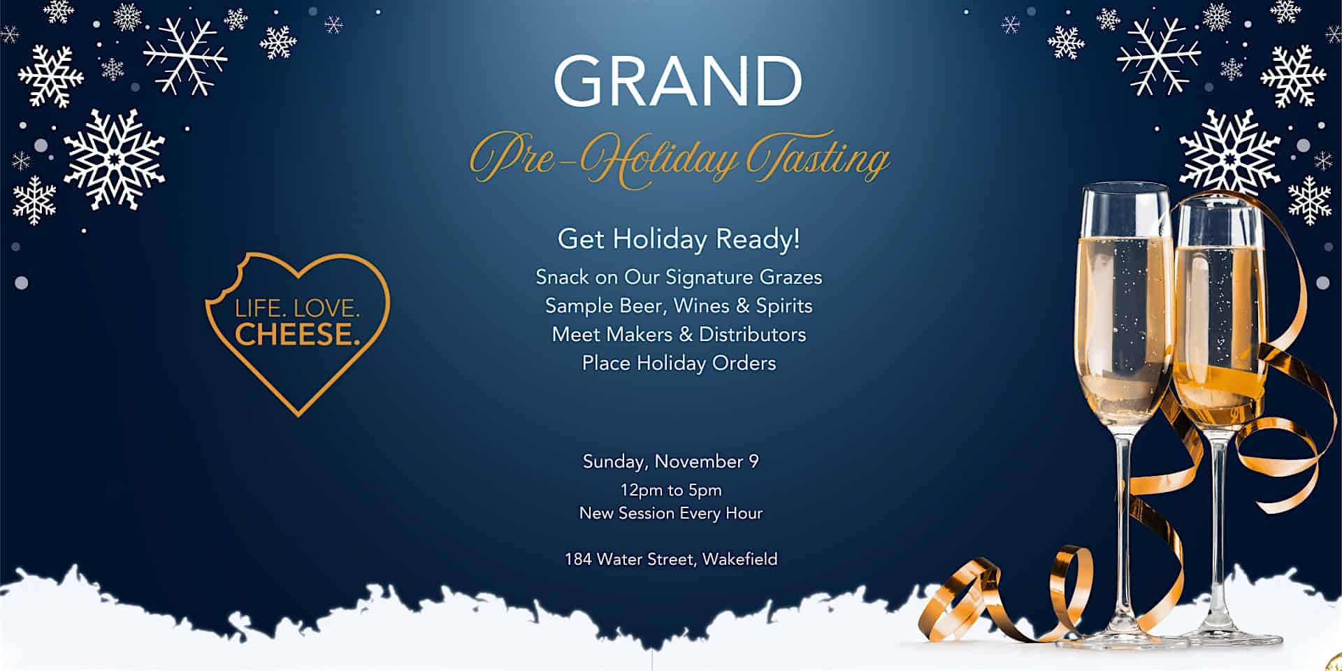 Pre-Holiday Grand Tasting with Life Love Cheese at Life Love Cheese – Wakefield, MA