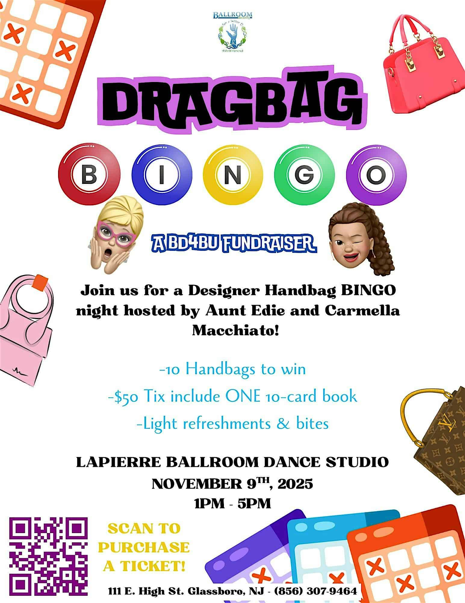 Drag Bag Bingo Fundraiser! at LaPierre Ballroom Dance Studio – Glassboro, NJ