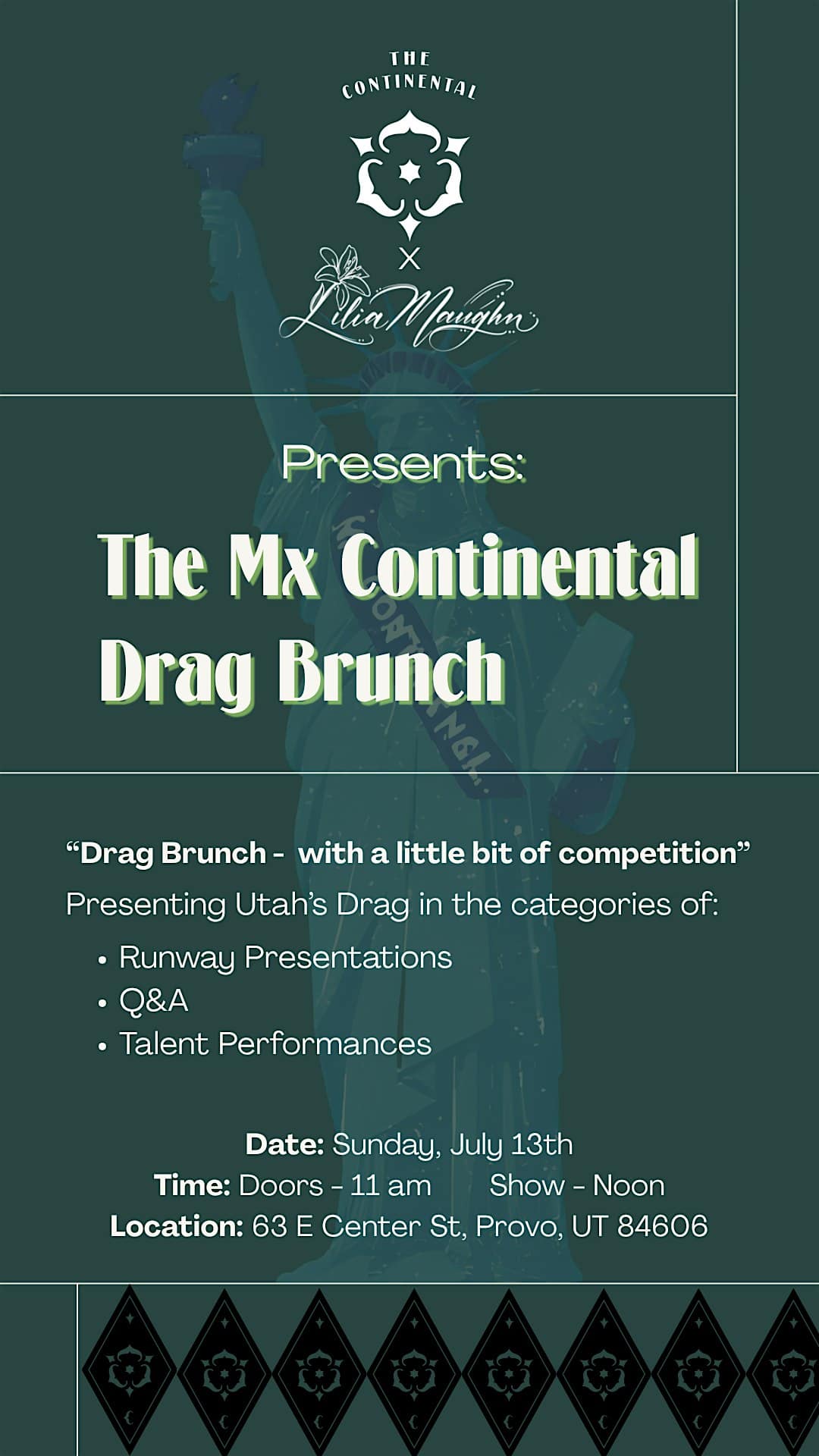 Mx Continental Drag Brunch at The Continental, Provo – Provo, UT