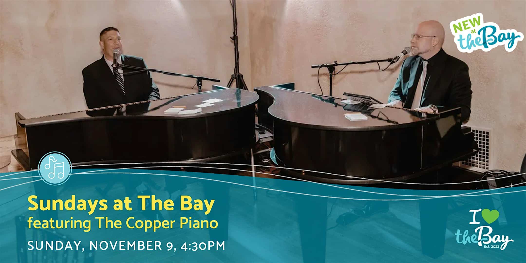 Sundays at The Bay featuring The Copper Piano at The Oval at The Bay – Sarasota, FL