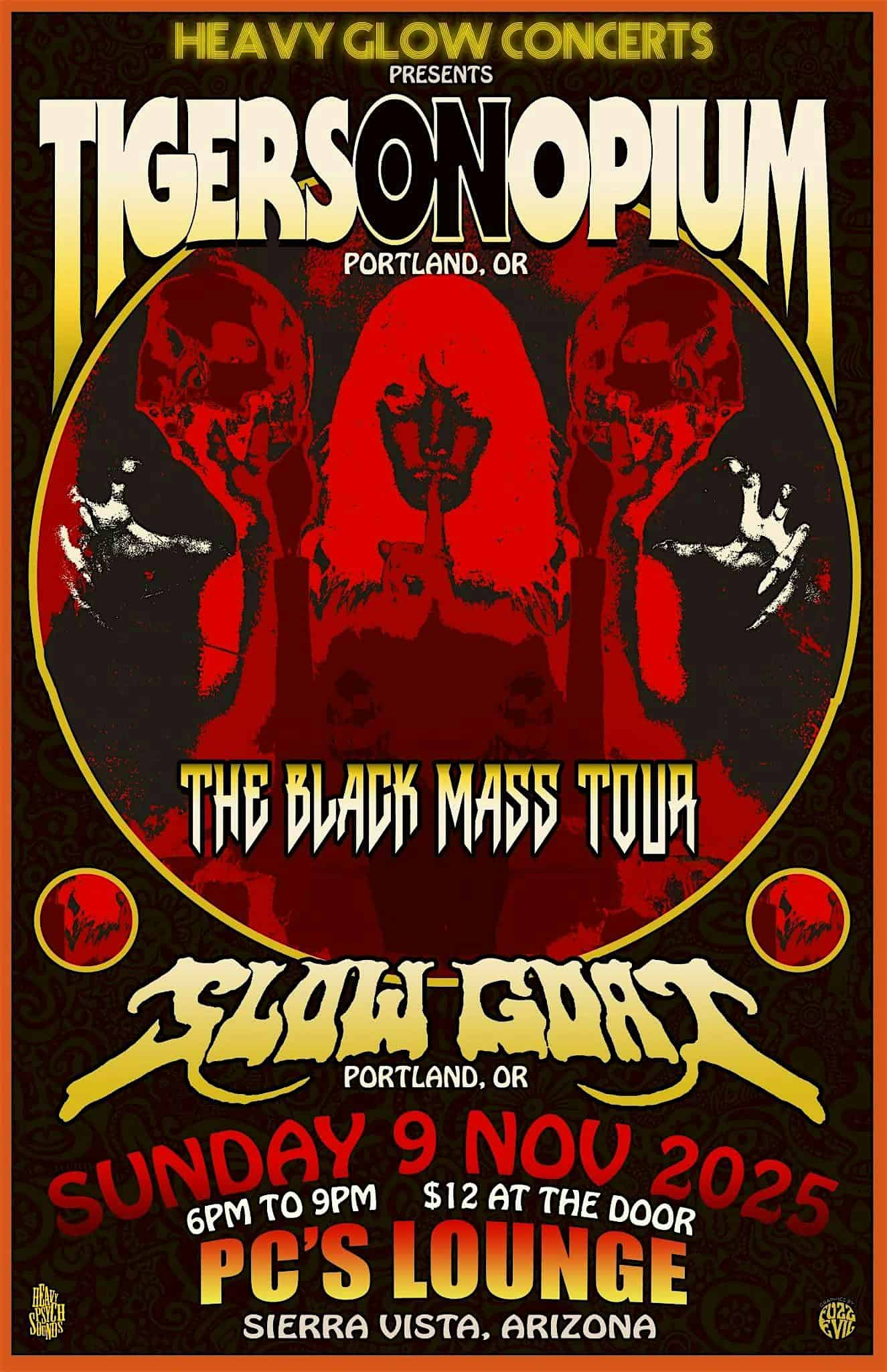HGC Presents Tigers on Opium, Slowgoat, Gack at P C’s Lounge – Sierra Vista, AZ