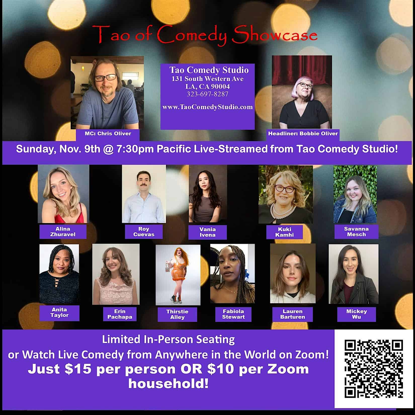 Tao of Comedy Showcase 11/9 at 131 S Western Ave – Los Angeles, CA