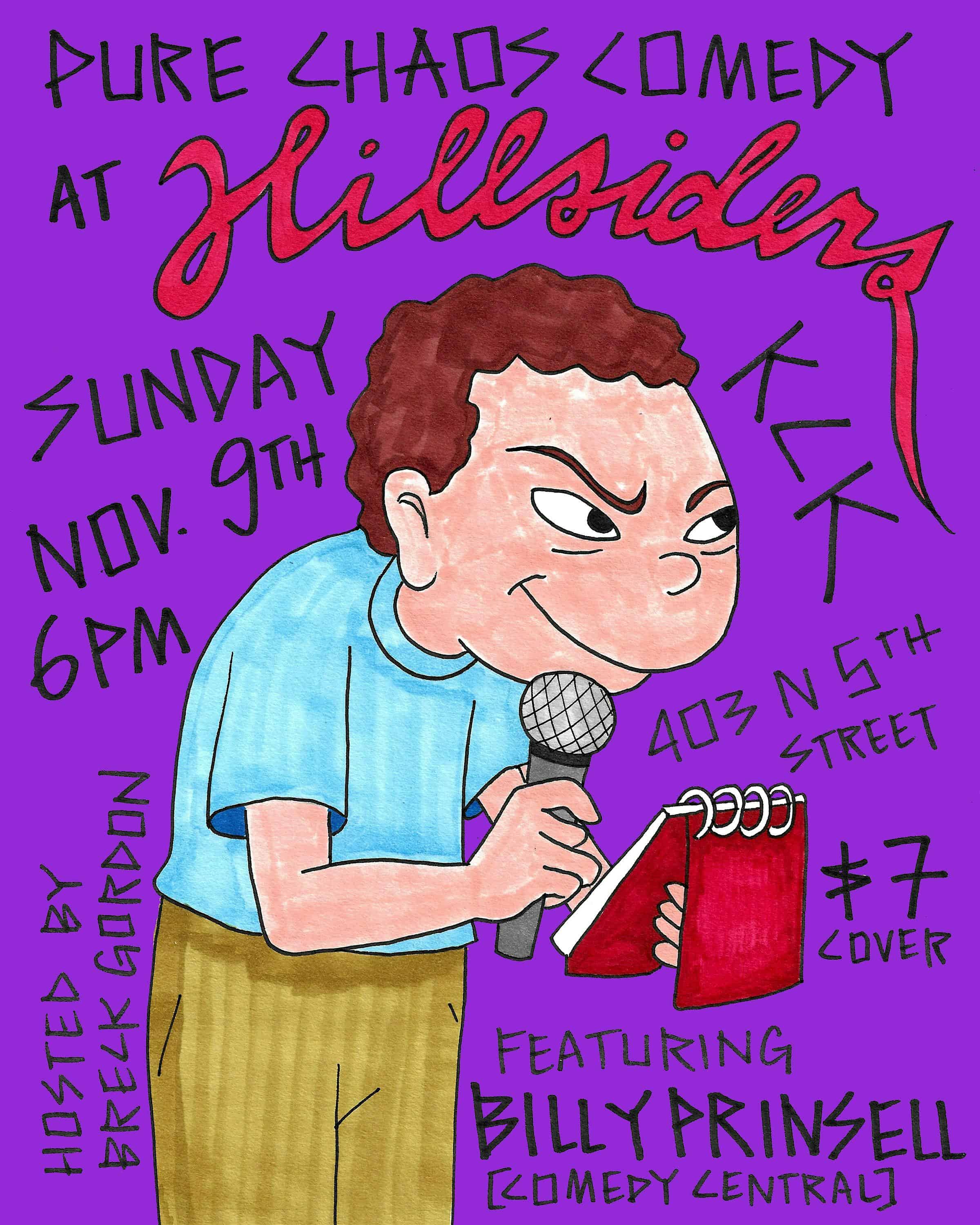 Pure Chaos Comedy at Hillsiders KCK at Hillsiders – Kansas City, KS