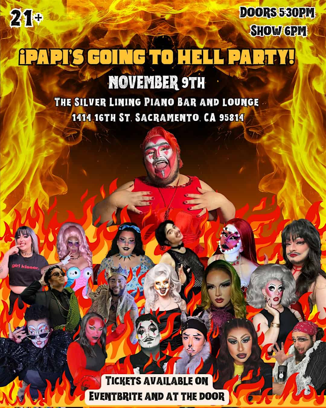 Papi’s Going To Hell Party! at The Silver Lining Piano Bar and Performing Arts Lounge – Sacramento, CA