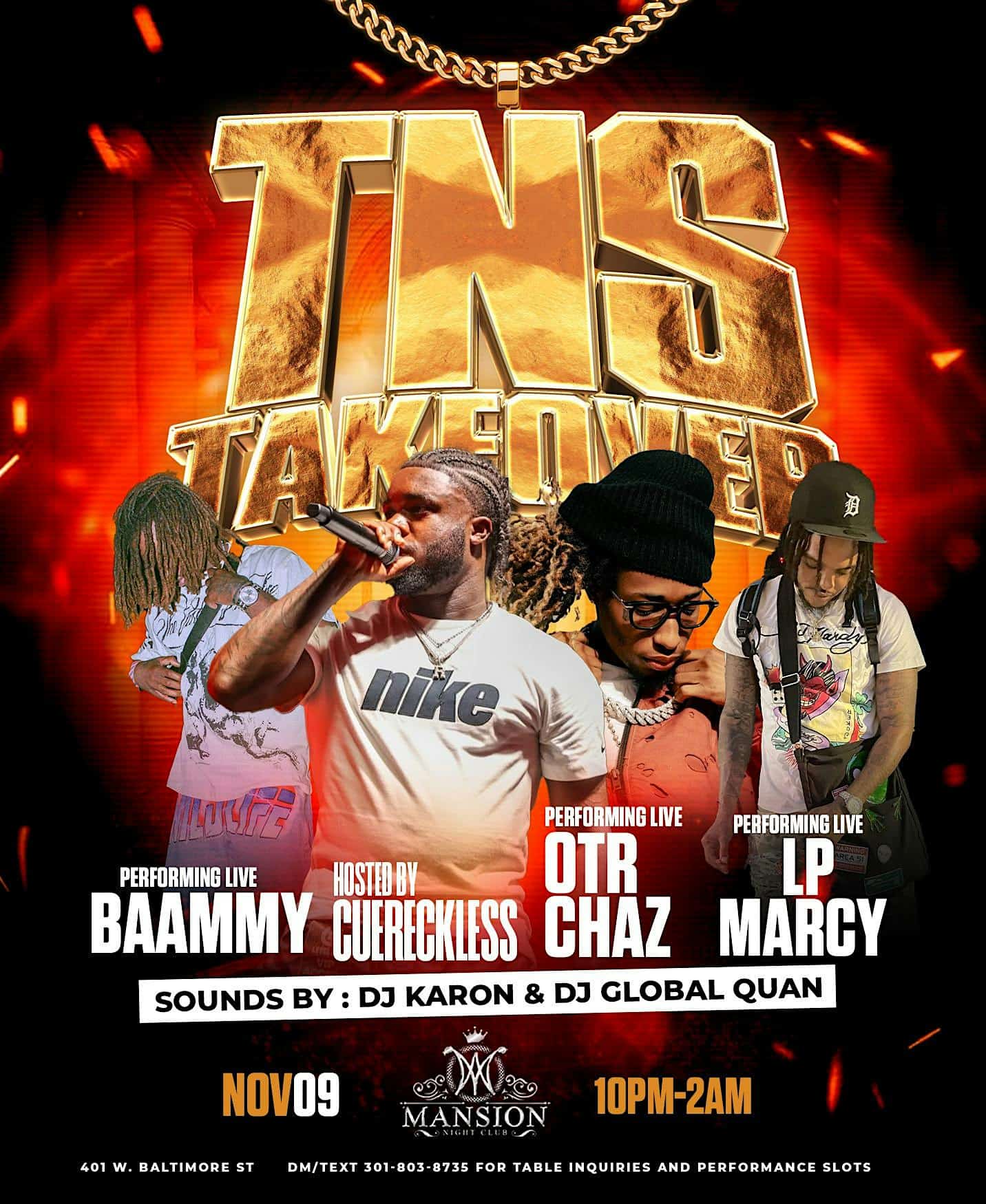TNS Takeova at Mansions – Baltimore, MD