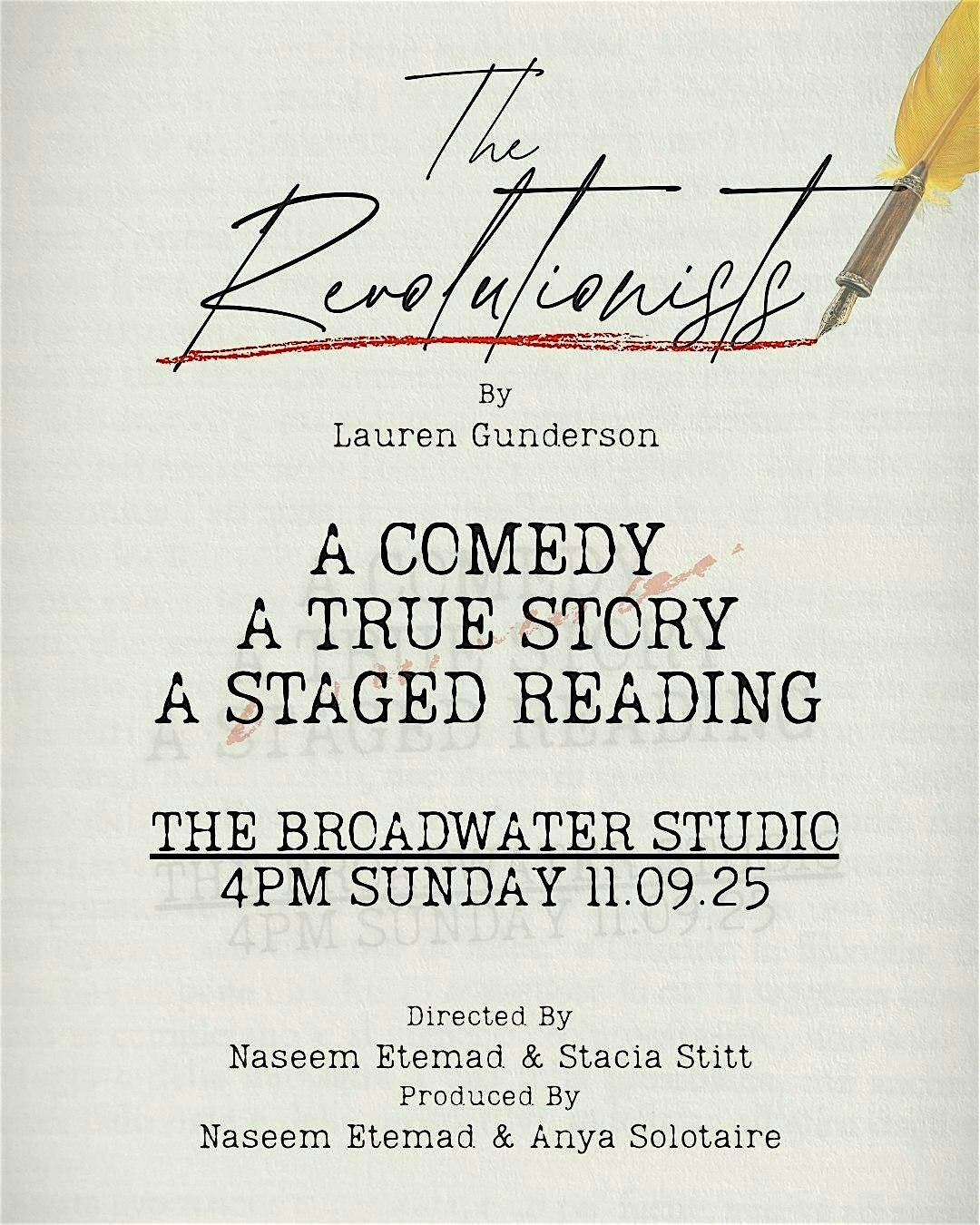 The Revolutionists – A Staged Reading at 1076 Lillian Way – Los Angeles, CA