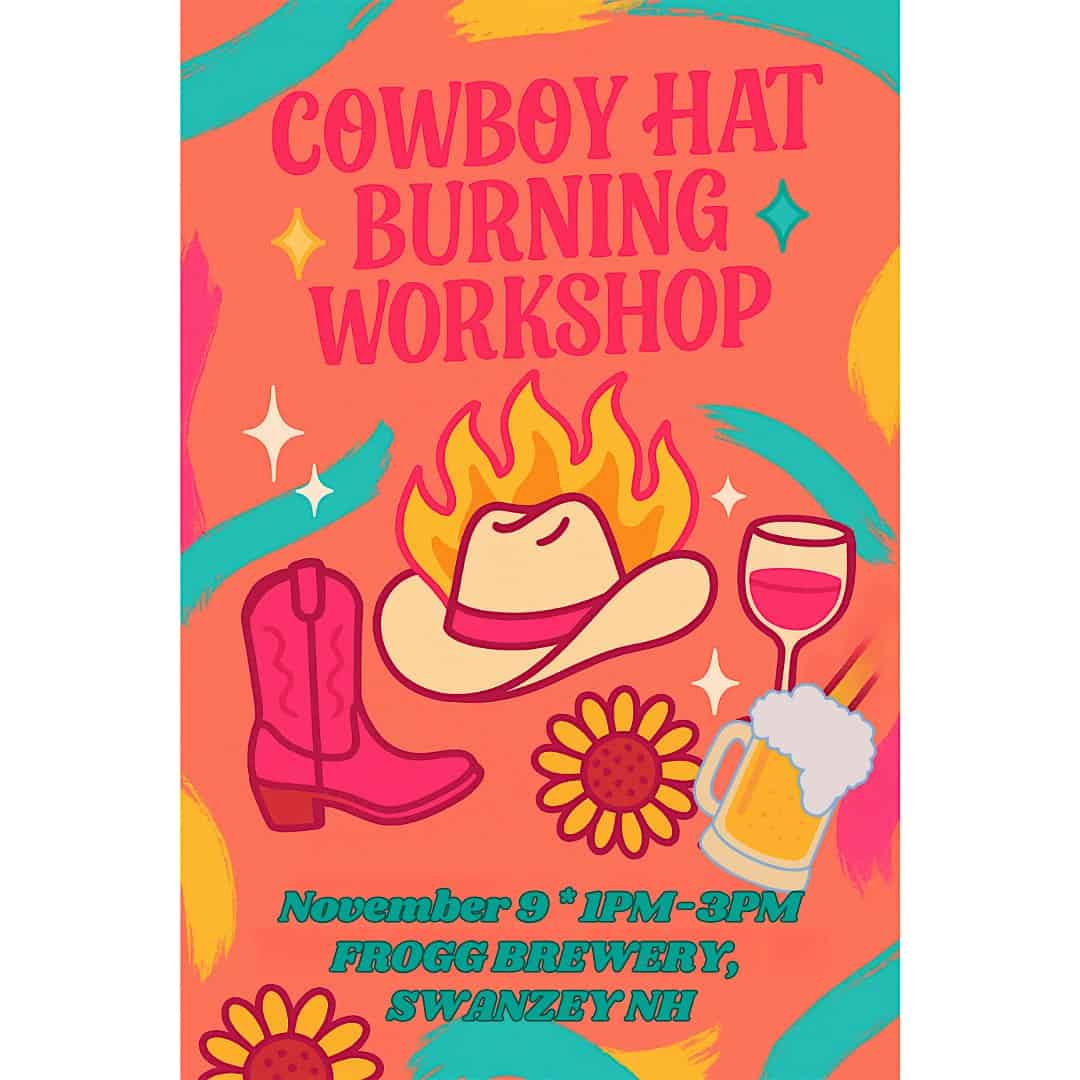 Cowboy hat burning at Frogg Brewing – Swanzey, NH