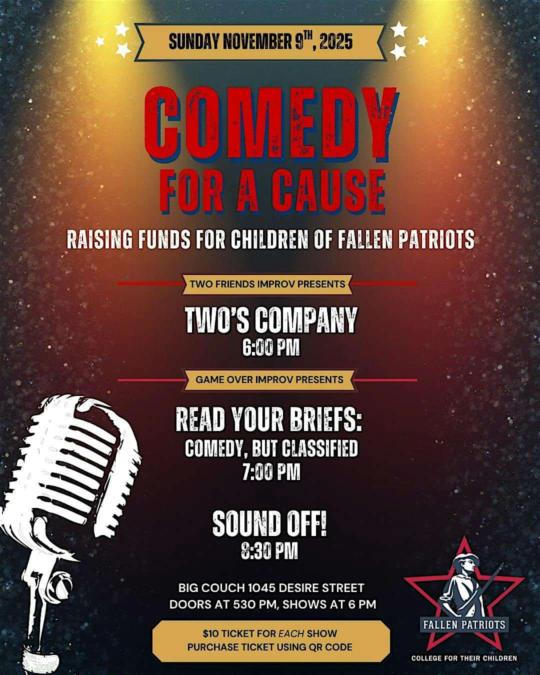 Comedy for a Cause at Big Couch – New Orleans, LA