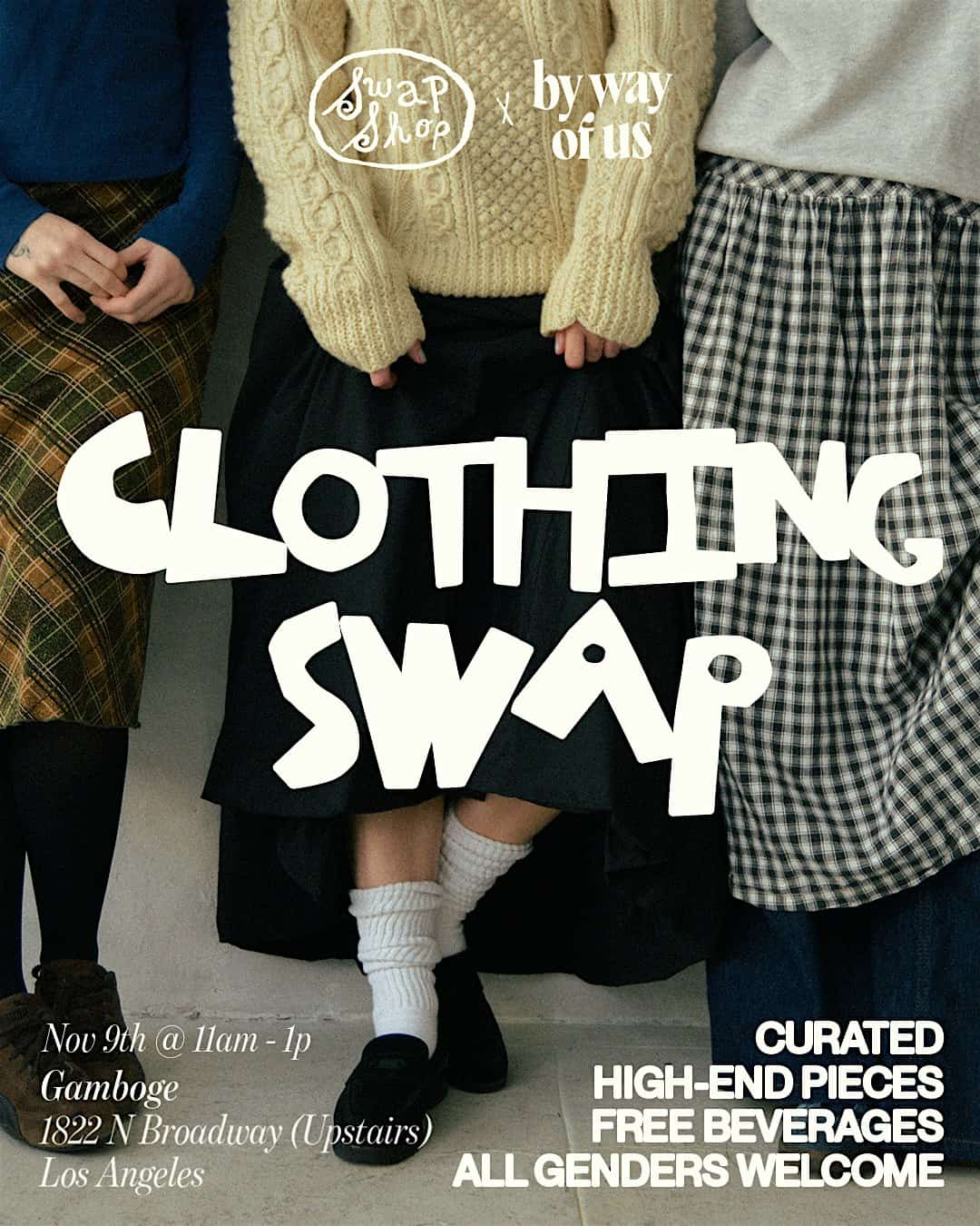 Swap Shop x By Way of Us Clothing Swap at 1822 N Broadway – Los Angeles, CA
