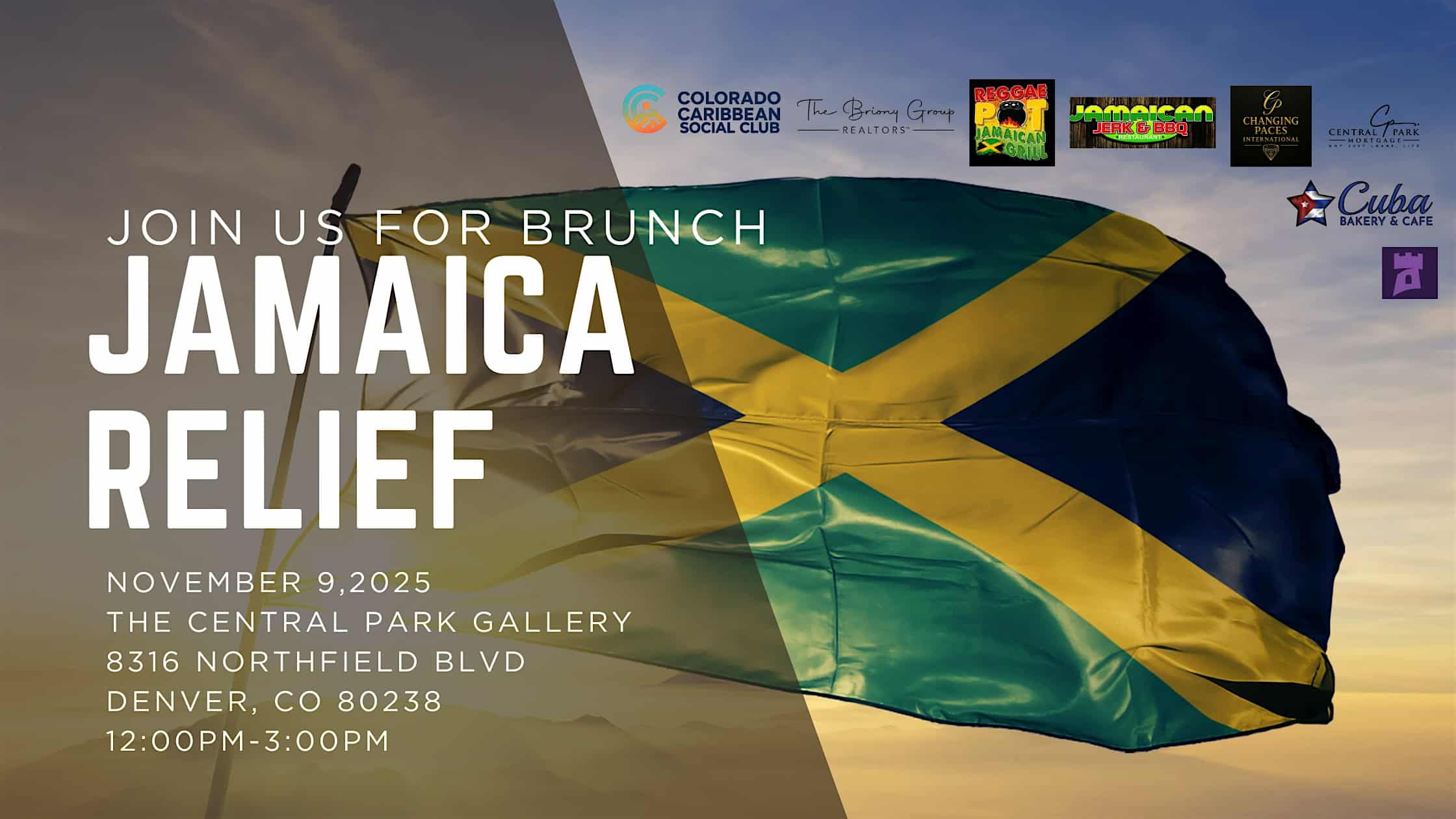 Jamaica Relief Brunch in COLORADO at 8316 E Northfield Blvd suite 1660 – Denver, CO