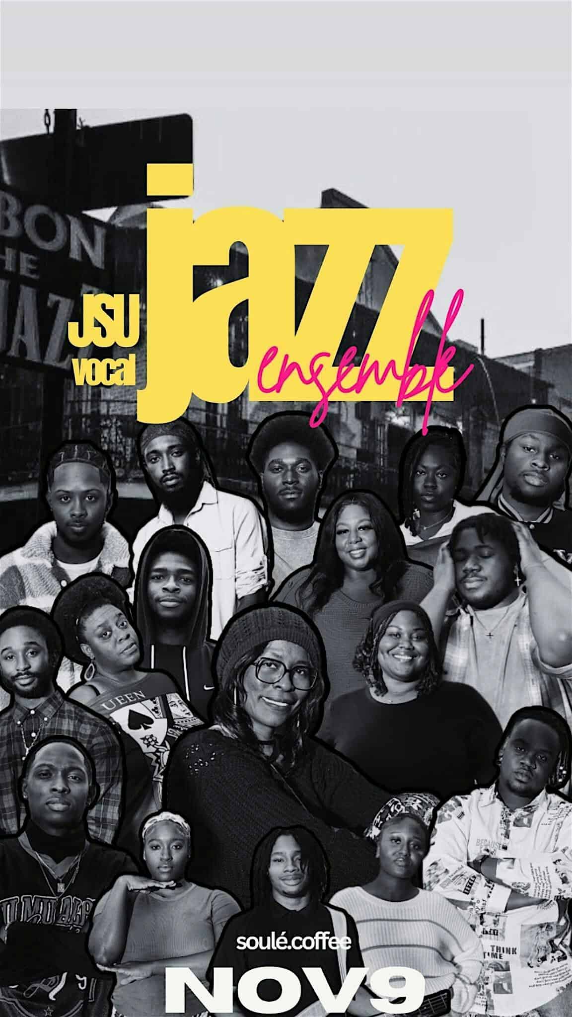 THEE JSU Jazz Vocal Ensemble performing at Soule’coffee at Soule’ coffee + bubbletea – Jackson, MS