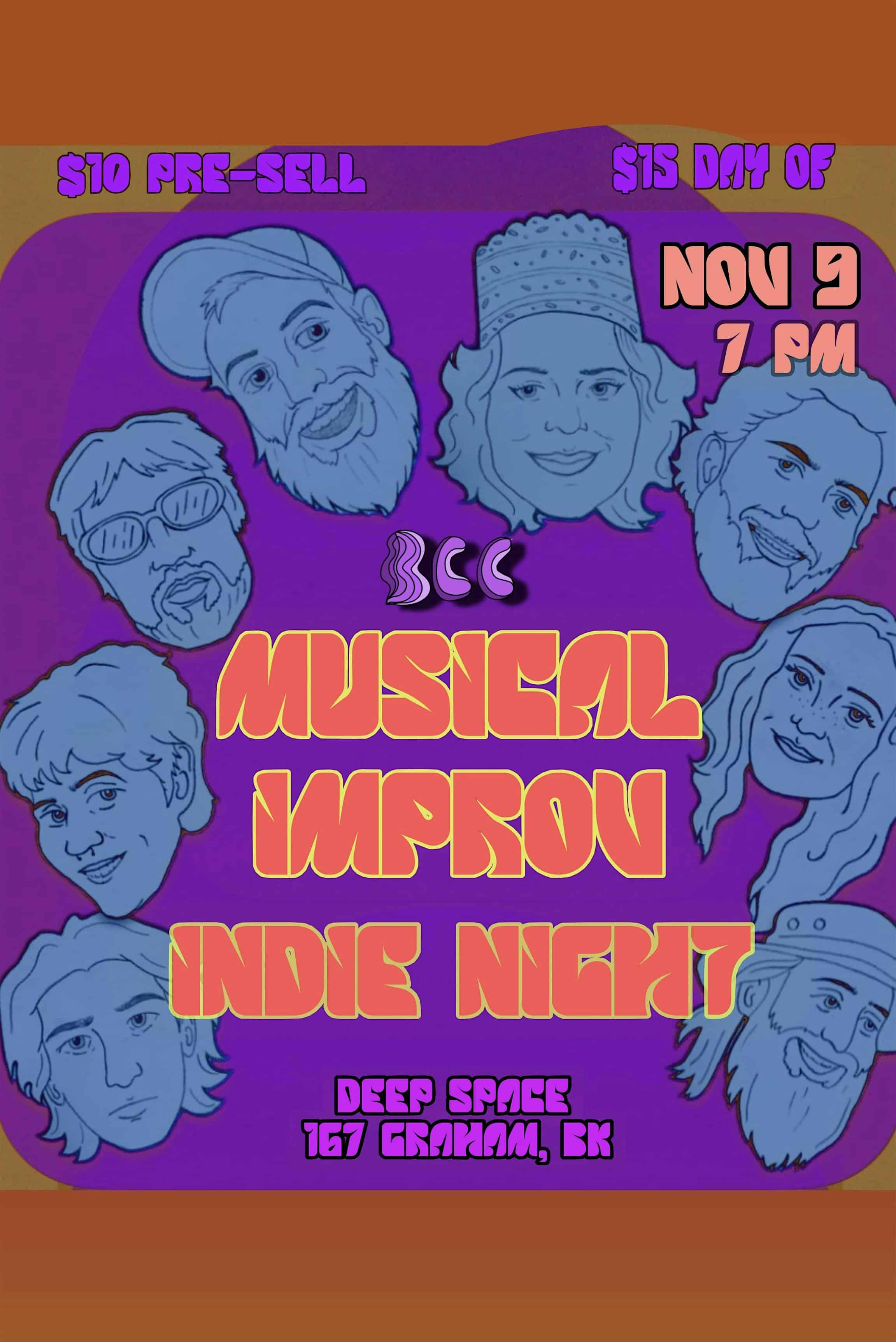Musical Improv Indie Night at Brooklyn Comedy Collective – Brooklyn, NY