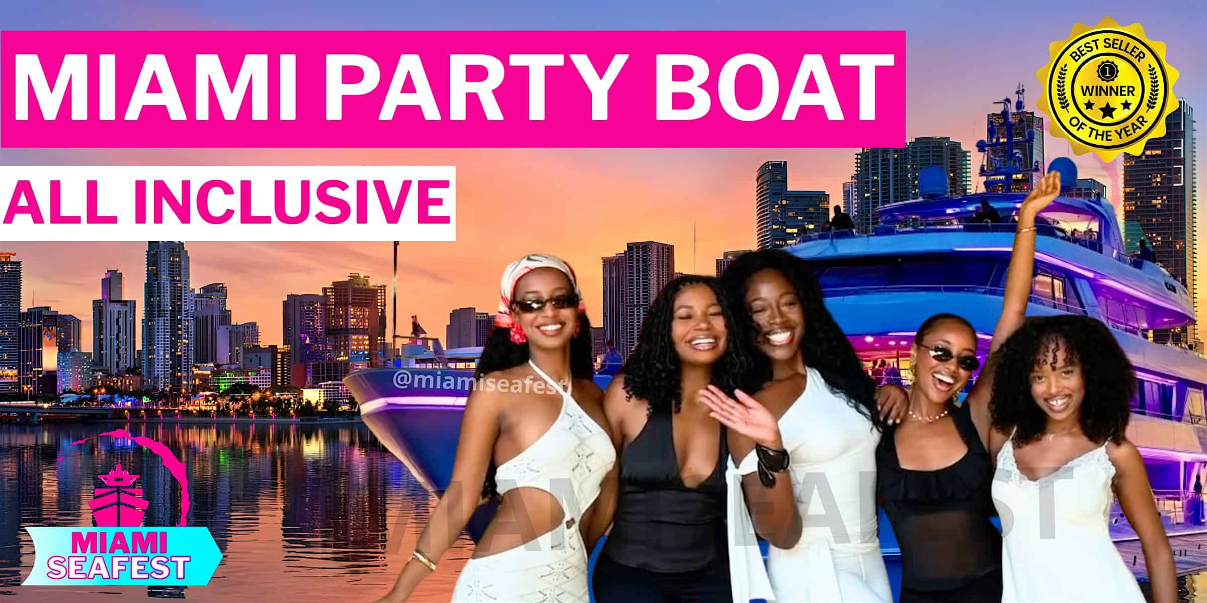 HIP HOP PARTY YACHT – YACHT PARTY MIAMI at Miami Beach Booze Cruise – Booze Cruise – Miami, FL