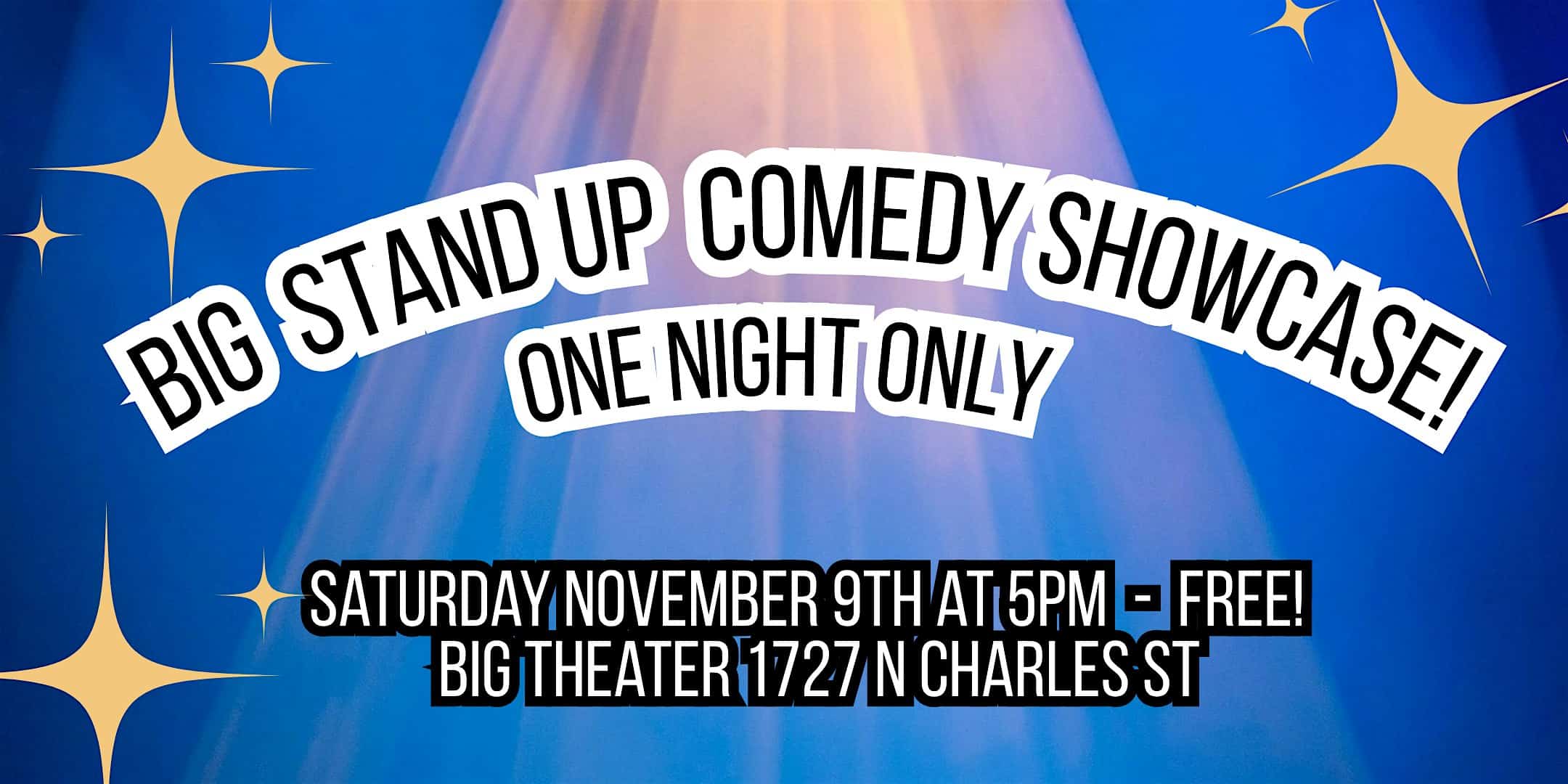 BIG Stand Up Comedy Showcase at Baltimore Improv Group (BIG) – Baltimore, MD