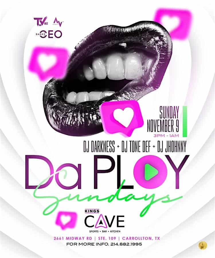 Da PLAY on Sundays @Kings Cave Sportsbar at Kings Cave Sports Bar & Grill – Carrollton, TX