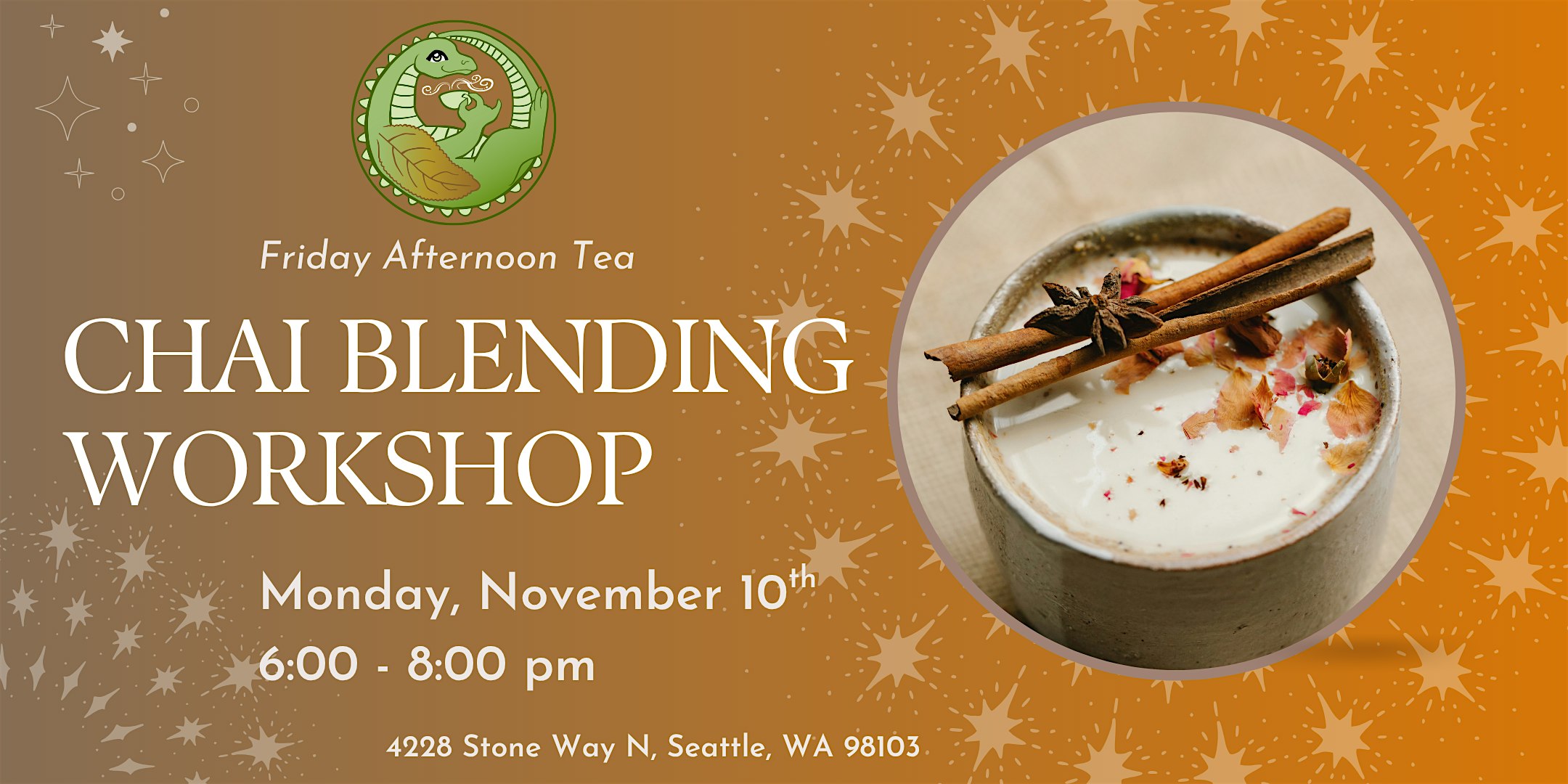 Chai Blending Workshop at Friday Afternoon – Seattle, WA