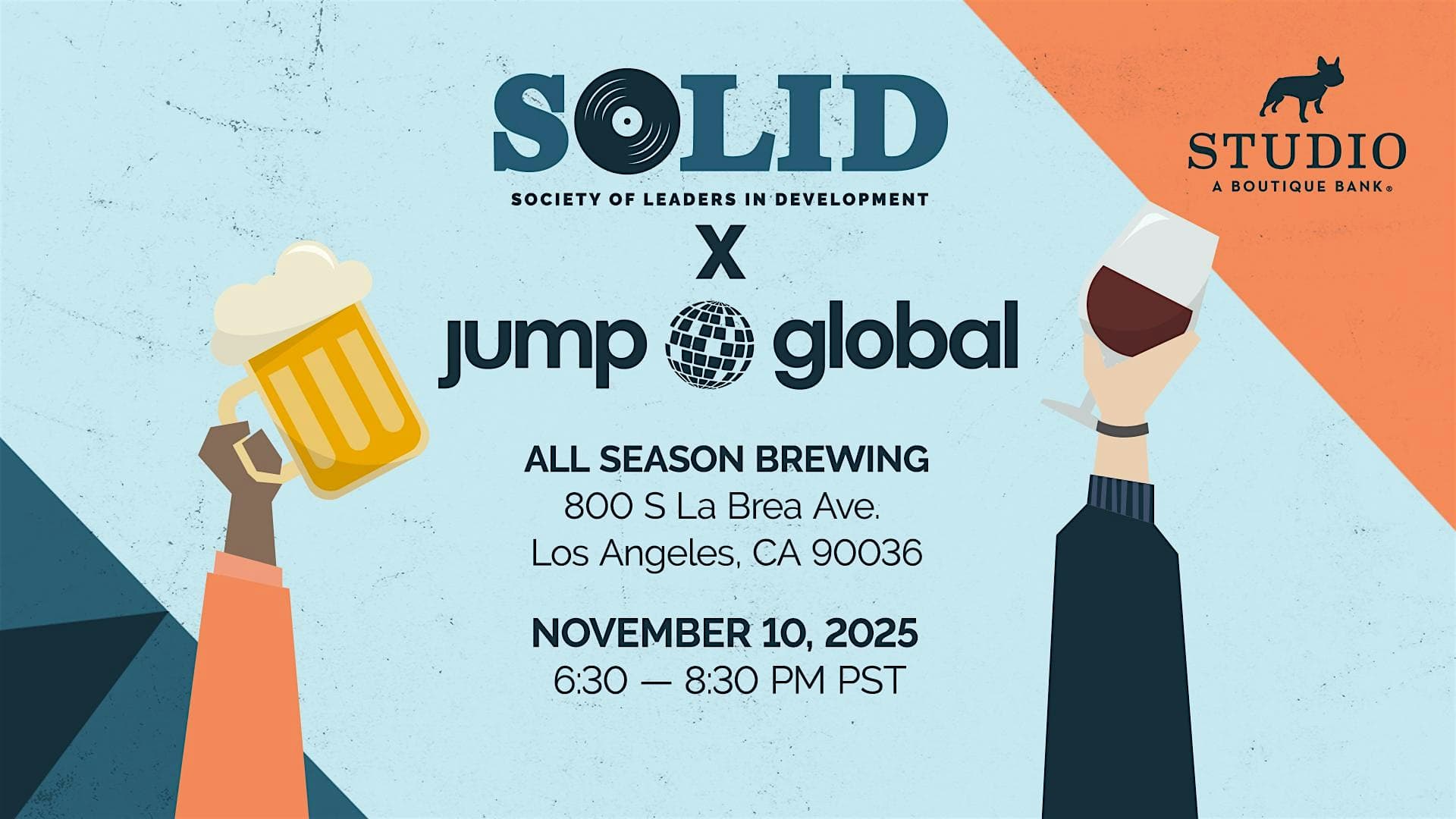 SOLID x Jump Global LA Happy Hour at All Season Brewing Company – Los Angeles, CA