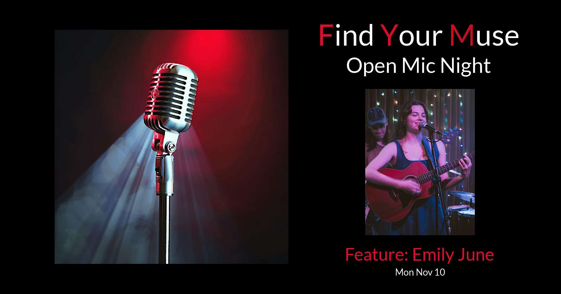 Find Your Muse Open MIC featuring Emily June! at The Evening Muse – Charlotte, NC