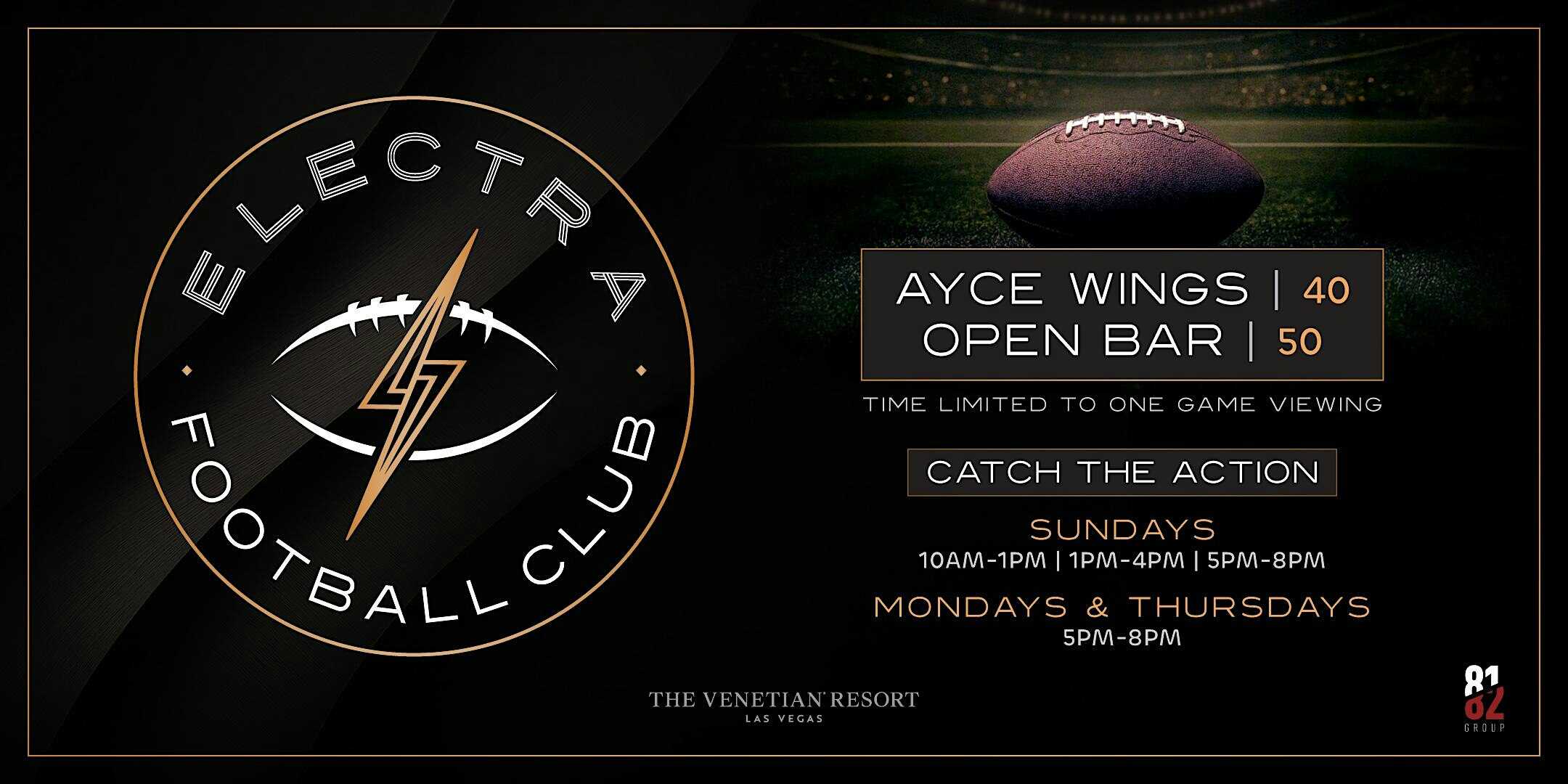 Electra Football Club at Electra Cocktail Club, South Las Vegas Boulevard, Las Vegas, NV, USA – Las Vegas, NV