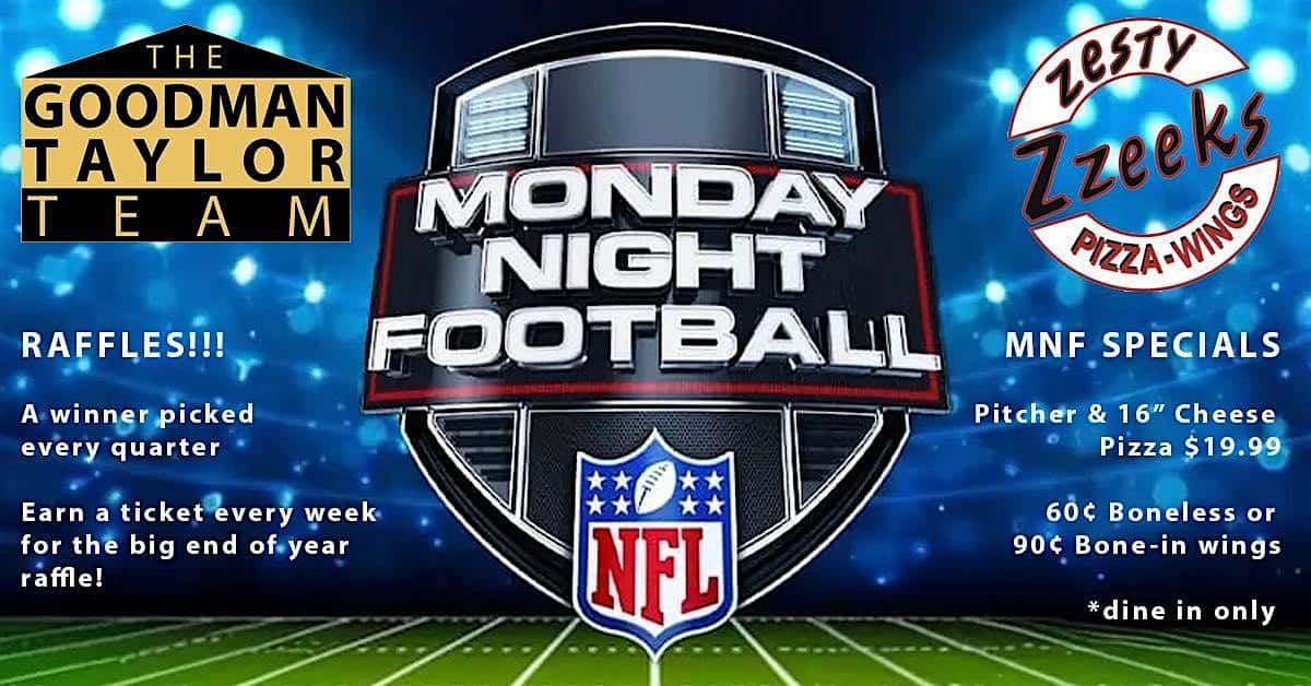 Monday Night Football at Zzeeks Pizza at Zzeeks Pizza – Phoenix, AZ