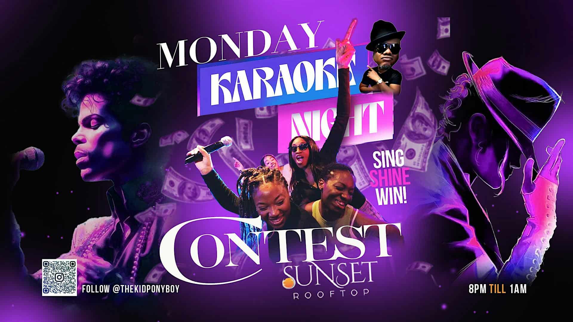 MONDAY MADNESS – KARAOKE CONTEST NIGHT at Sunset RoofTop – Hollywood, CA