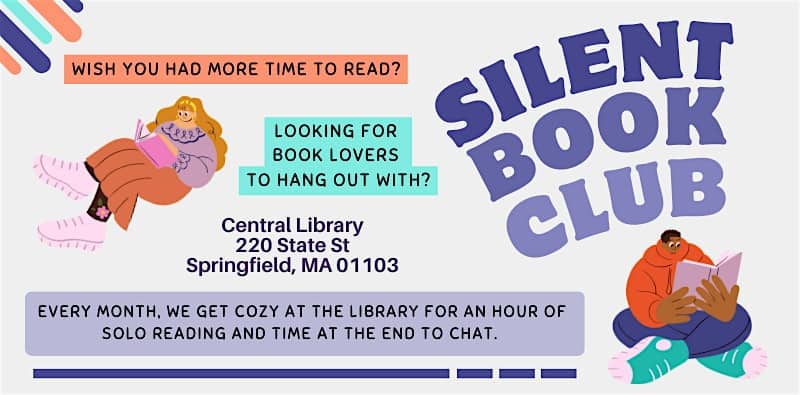 Silent Book Club at Springfield Central Library, State Street, Springfield, MA, USA – Springfield, MA