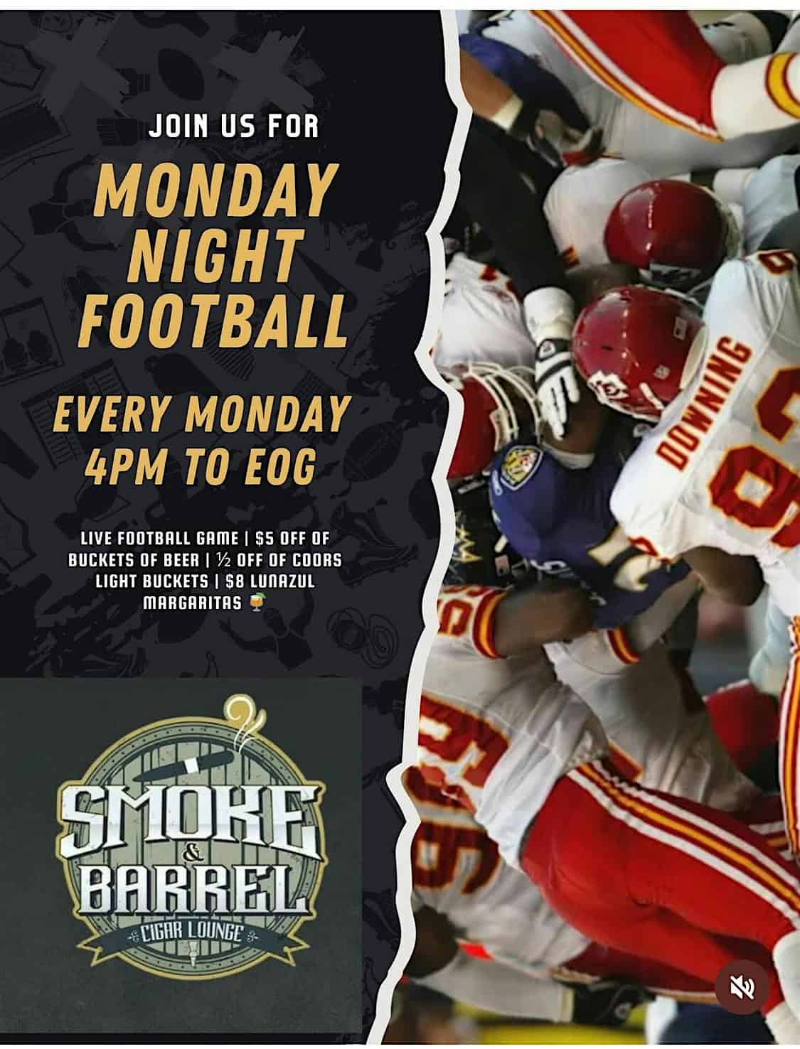 Monday Night Football at the Barrel (Membership Required) at 121 E Charlotte Ave – Mount Holly, NC