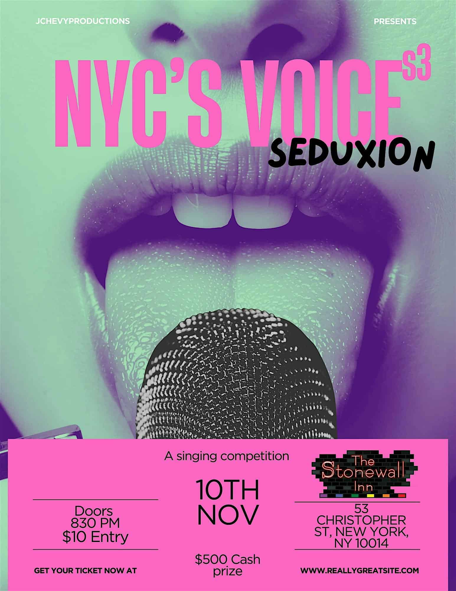 NYC’S VOICE SEDUXION at The Stonewall Inn – New York, NY