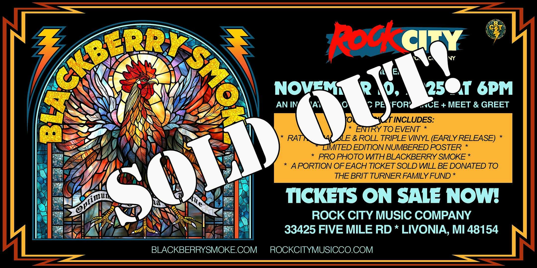 Rock City Music Company Presents: An Evening With Blackberry Smoke at Rock City Music Company – Livonia, MI