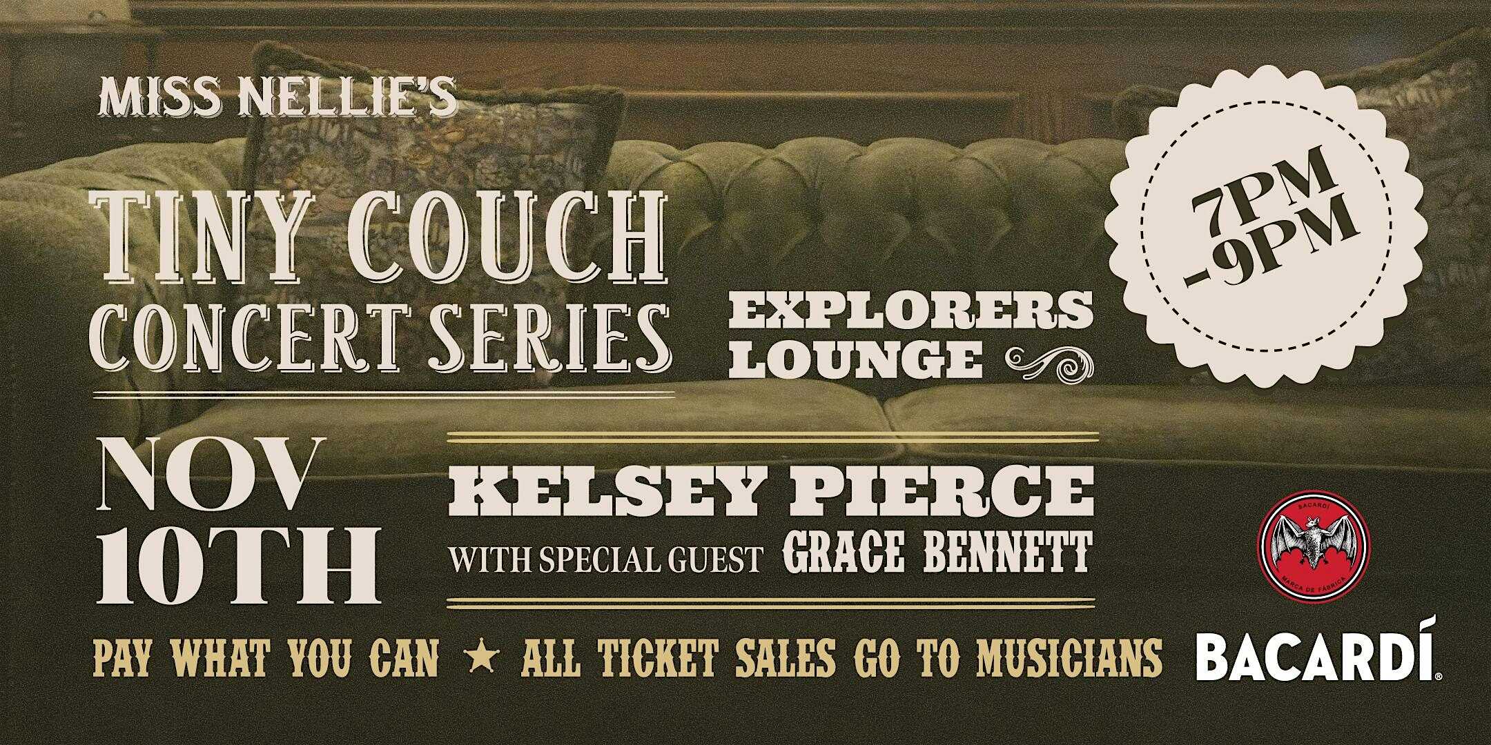 Tiny Couch Concert Series @ Miss Nellie’s: Kelsey Pierce at Miss Nellie’s – New York, NY