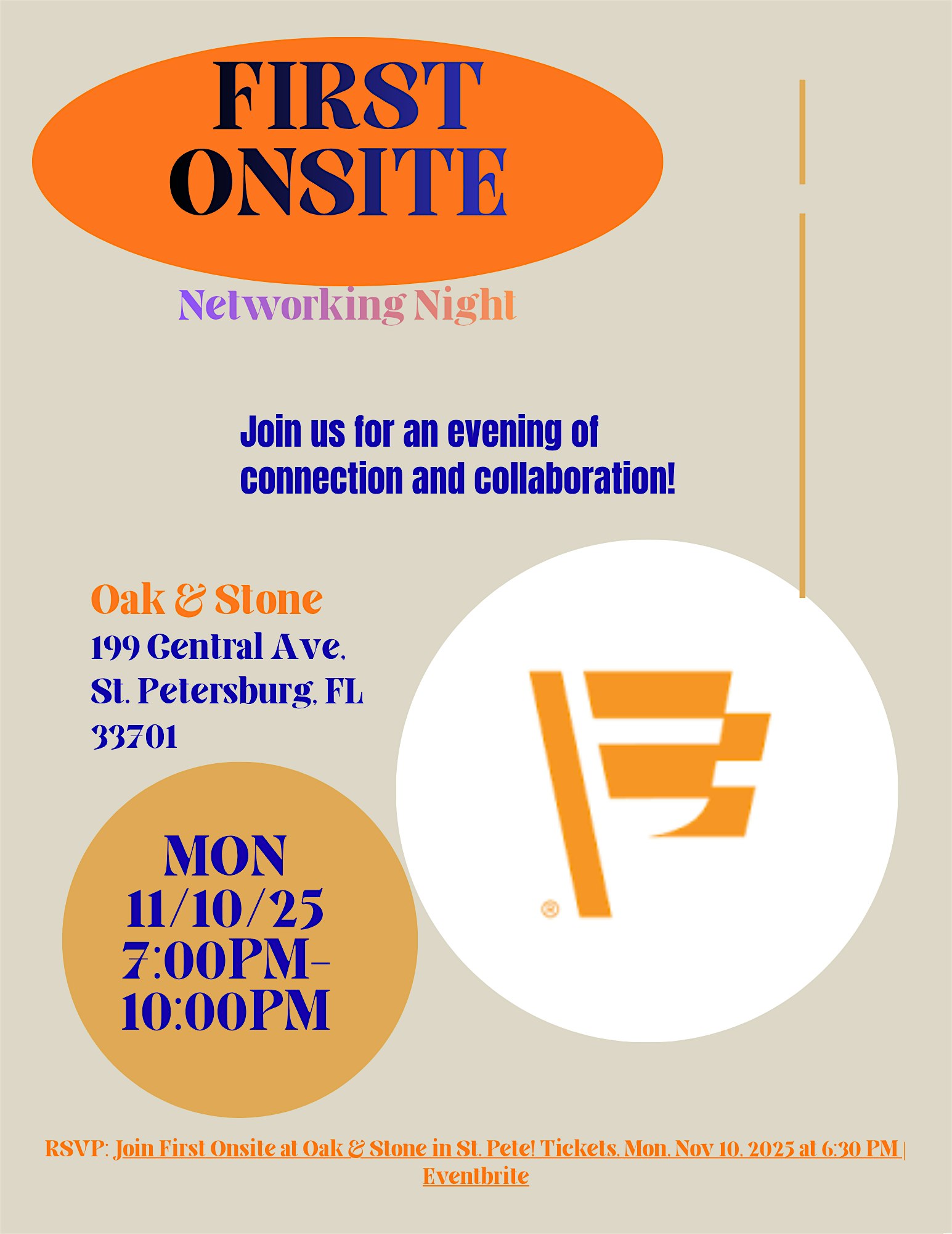 Join First Onsite at Oak & Stone in St. Pete! at Oak & Stone – St. Petersburg, FL