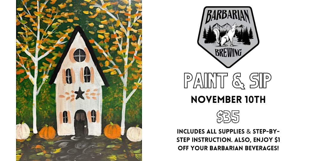 Paint and Sip at Barbarian Brewing in Garden City, ID at 114 E 32nd St, Garden City, ID 83714, USA – Boise, ID