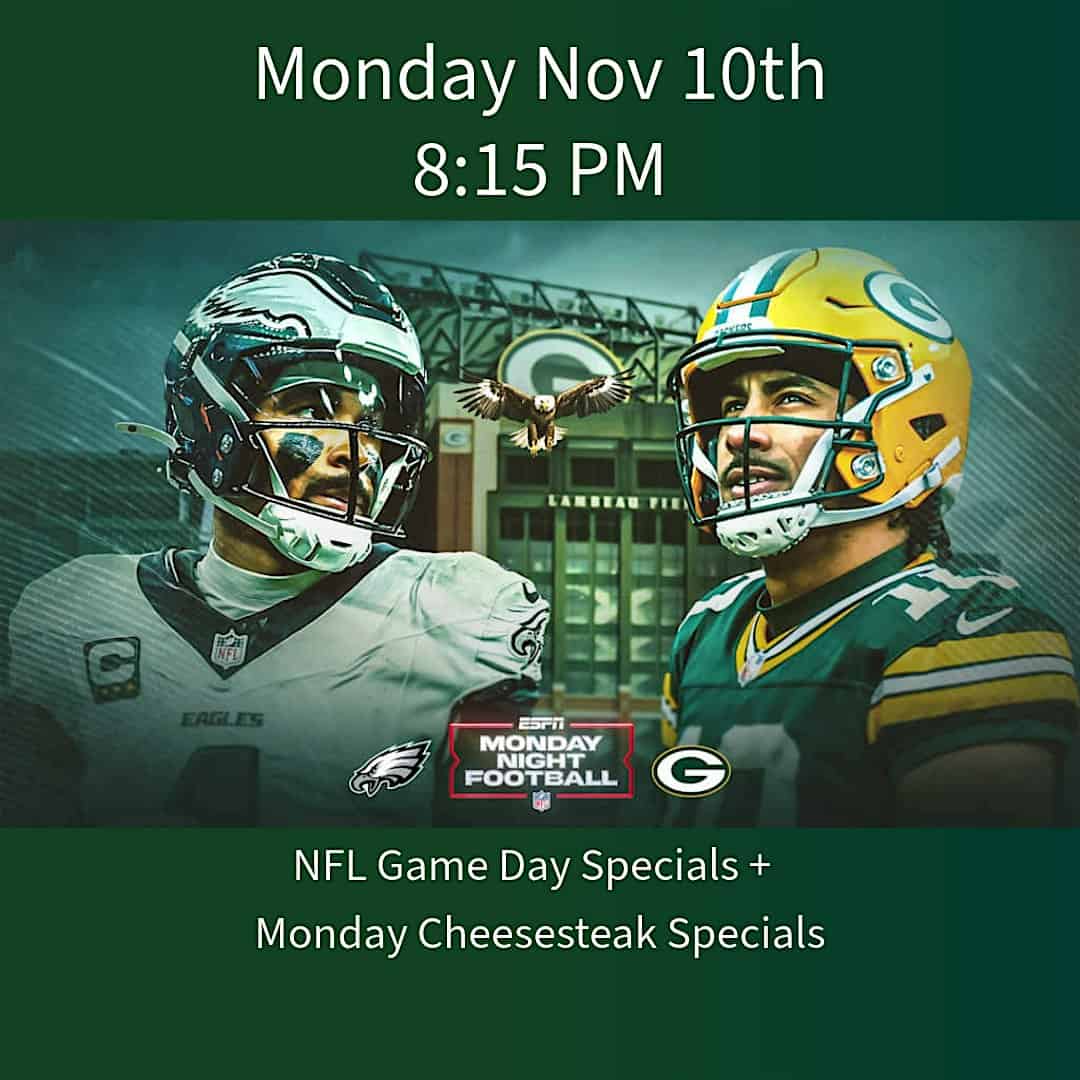 Eagles vs Packers Monday Night Football at HomeBase Delaware – Wilmington, DE