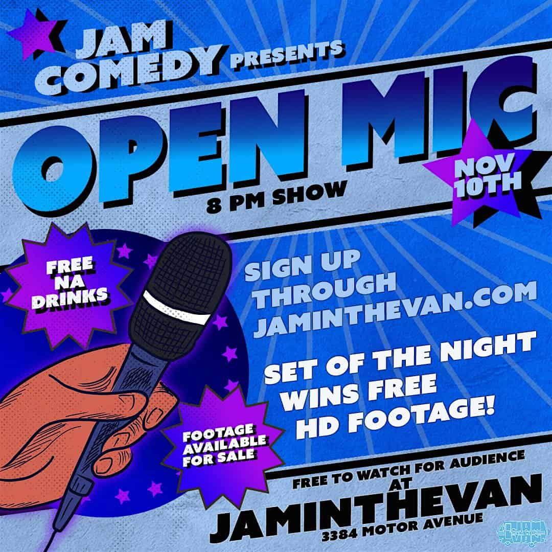 Jam in the Van Open Mic November 10th – Los Angeles at Jam in the Van – Los Angeles, CA