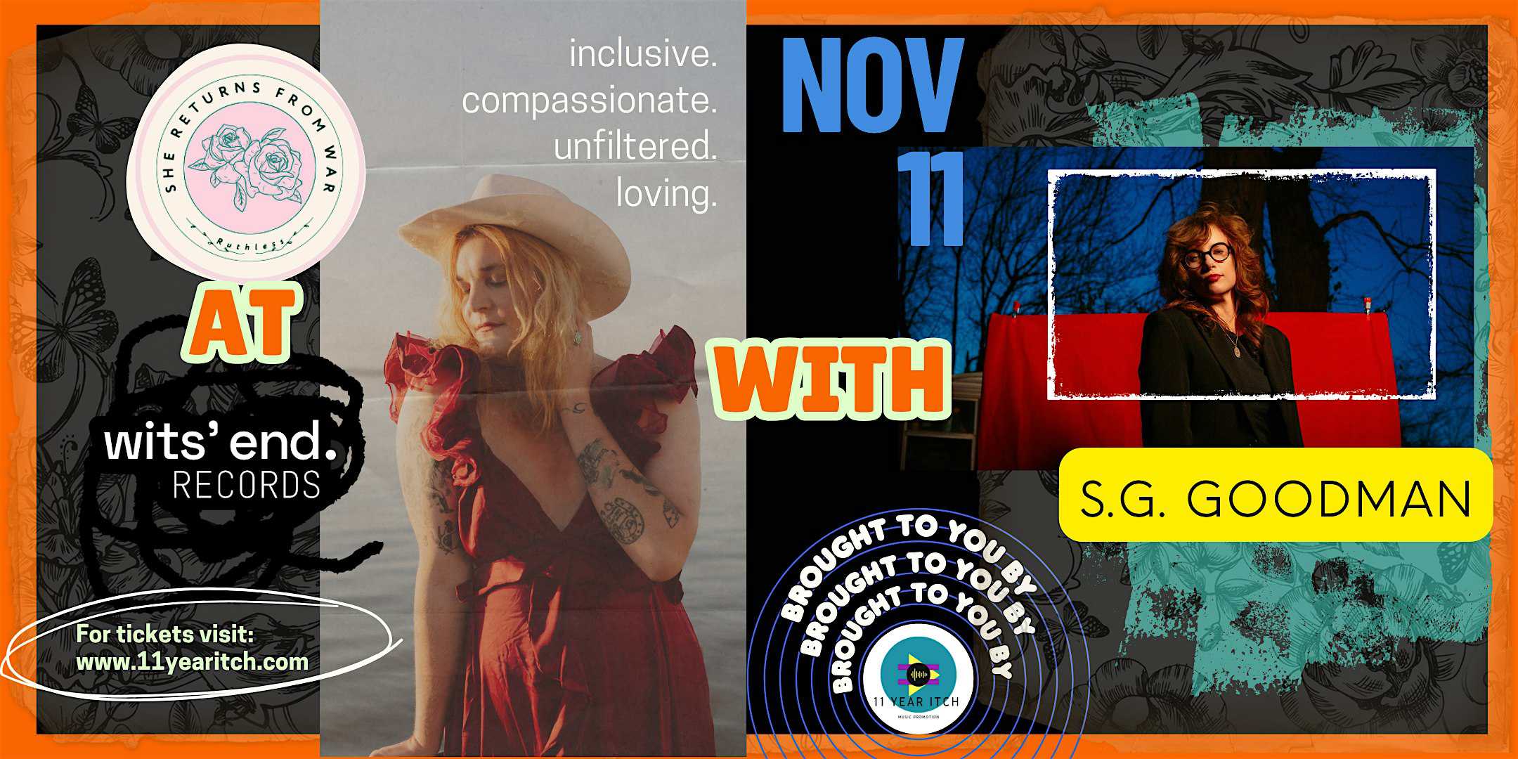 She Returns From War w/ S.G. GOODMAN at Wits’ End Records – Murray, KY