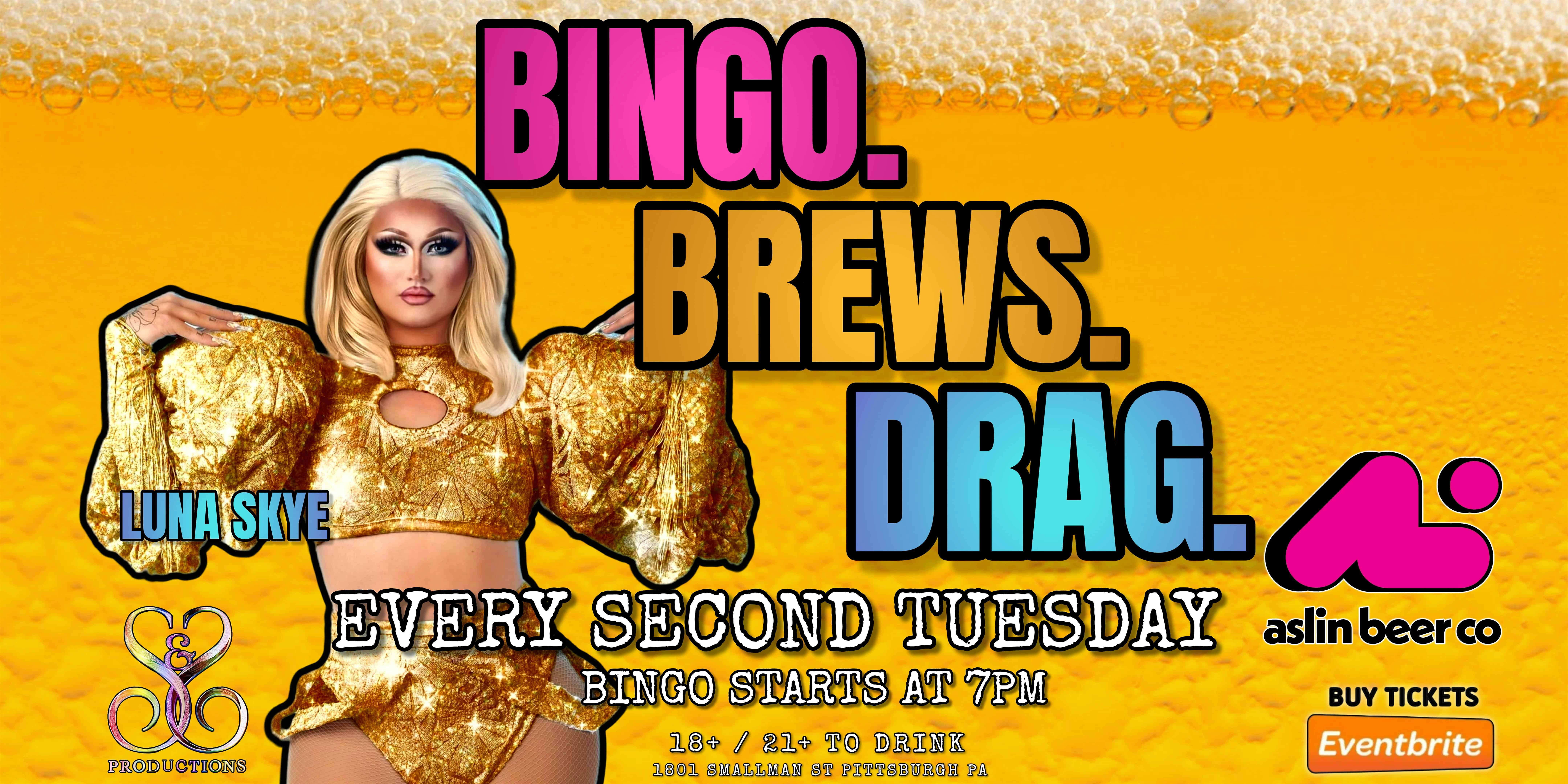 BINGO. BREWS. DRAG. AT ASLIN BEER CO – NOV at Aslin Beer Company – Pittsburgh, PA