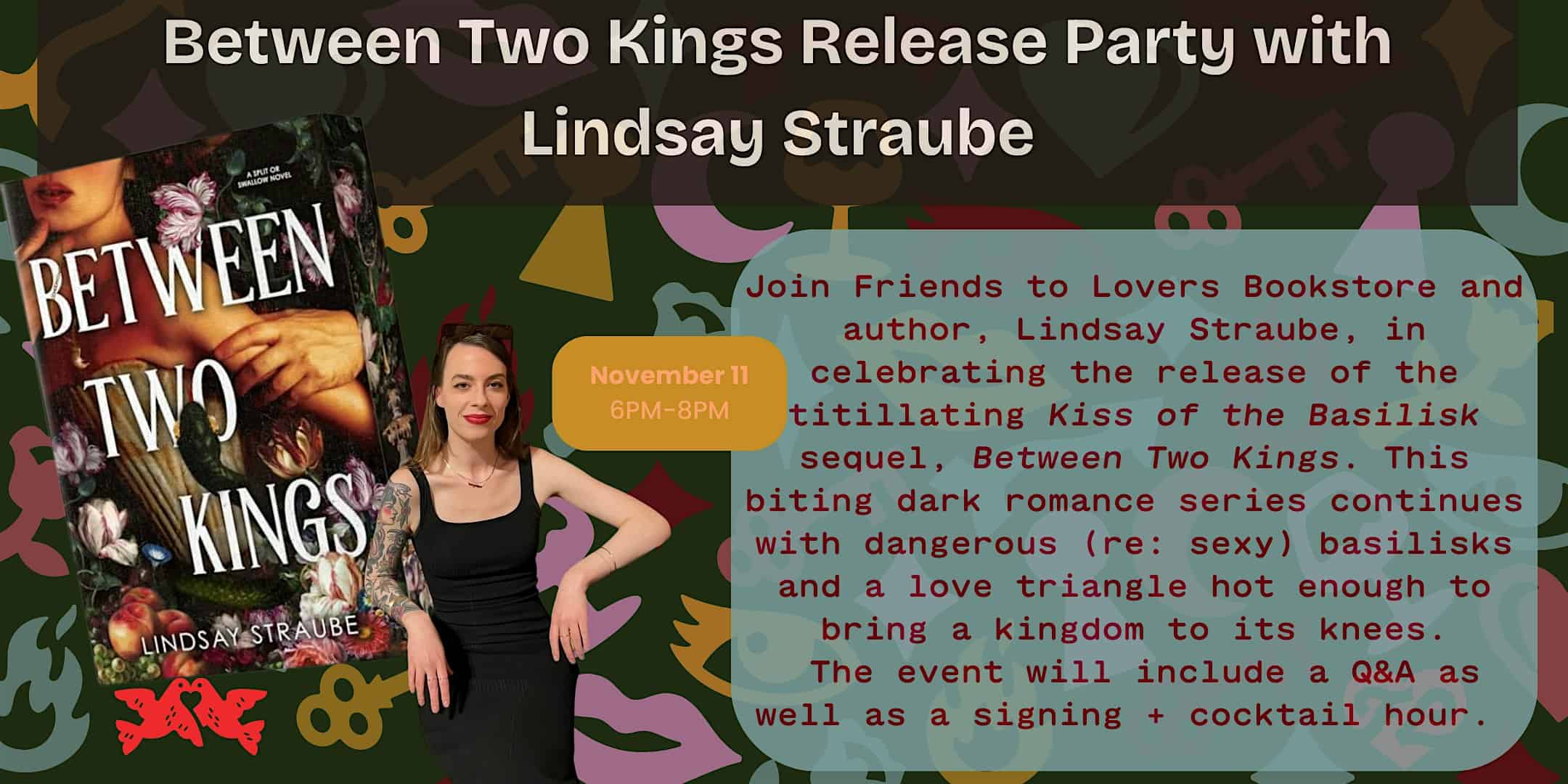 Between Two Kings Release Party with Lindsay Straube at Elaine’s – Alexandria, VA