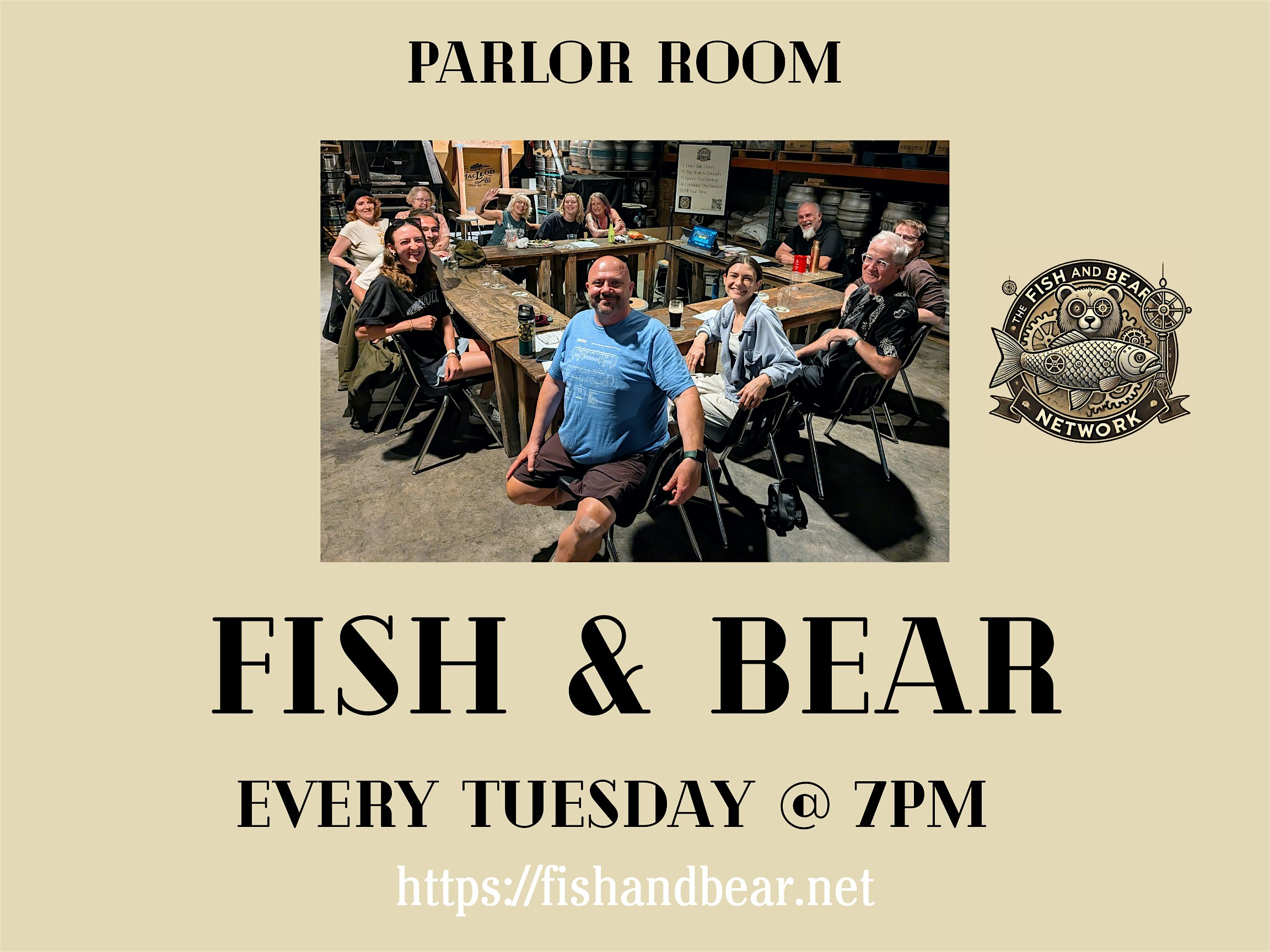 Fish & Bear Network – A Social storytelling event – @ The Parlor Room. at Church of the Valley – Los Angeles, CA