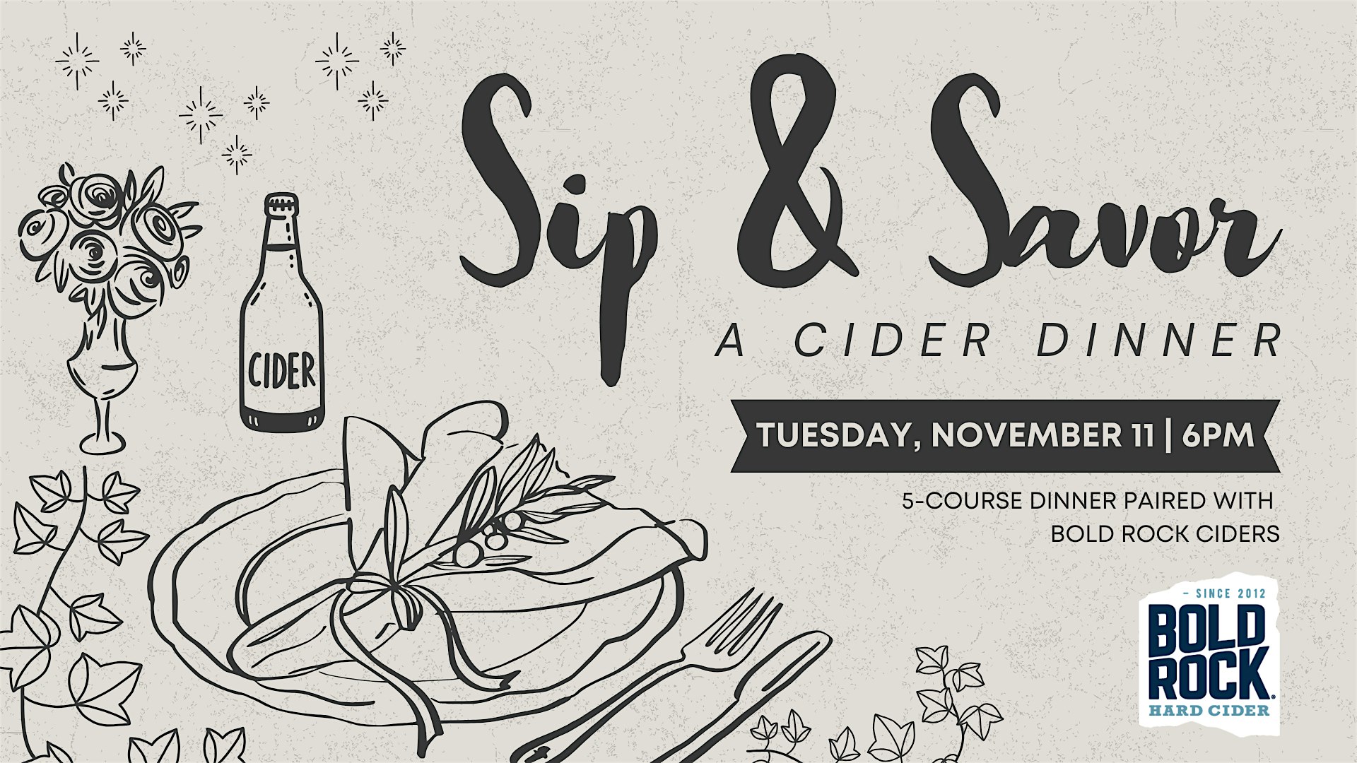 Sip & Savor: A Cider Dinner at Bold Rock Nellysford Cidery – Nellysford, VA