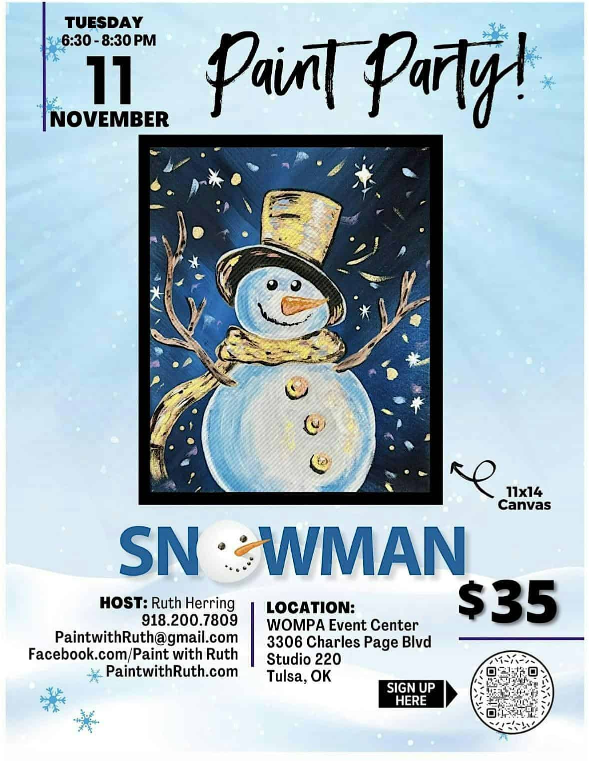Joyful Snowman at WOMPA Studio 220 – Tulsa, OK
