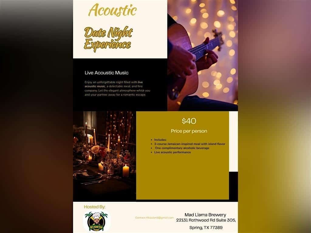 Lovers Acoustic Escape at Mad Llama Brewing – Spring, TX