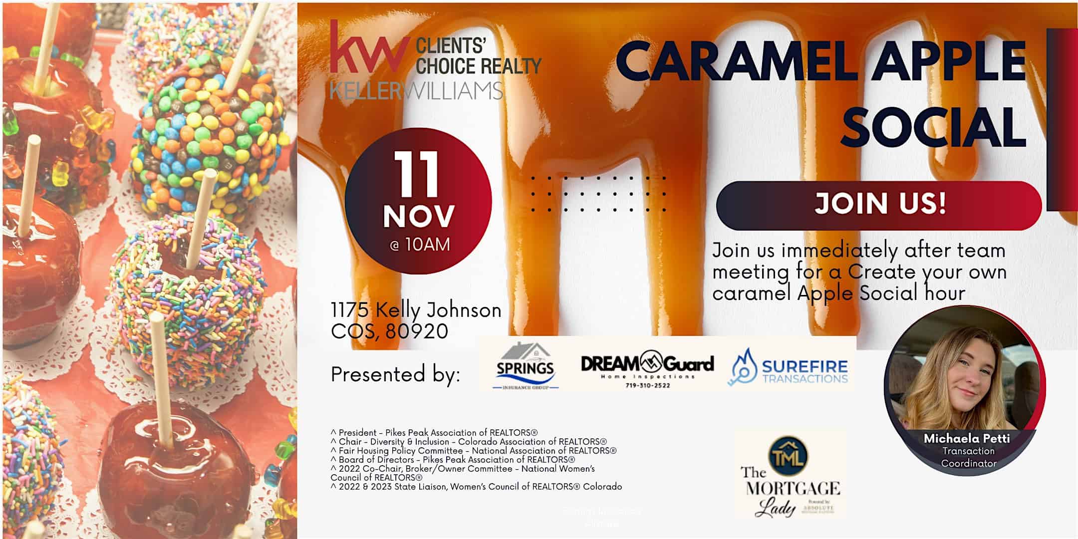 Caramel Apple Social at Keller Williams Clients Choice Realty – Colorado Springs, CO