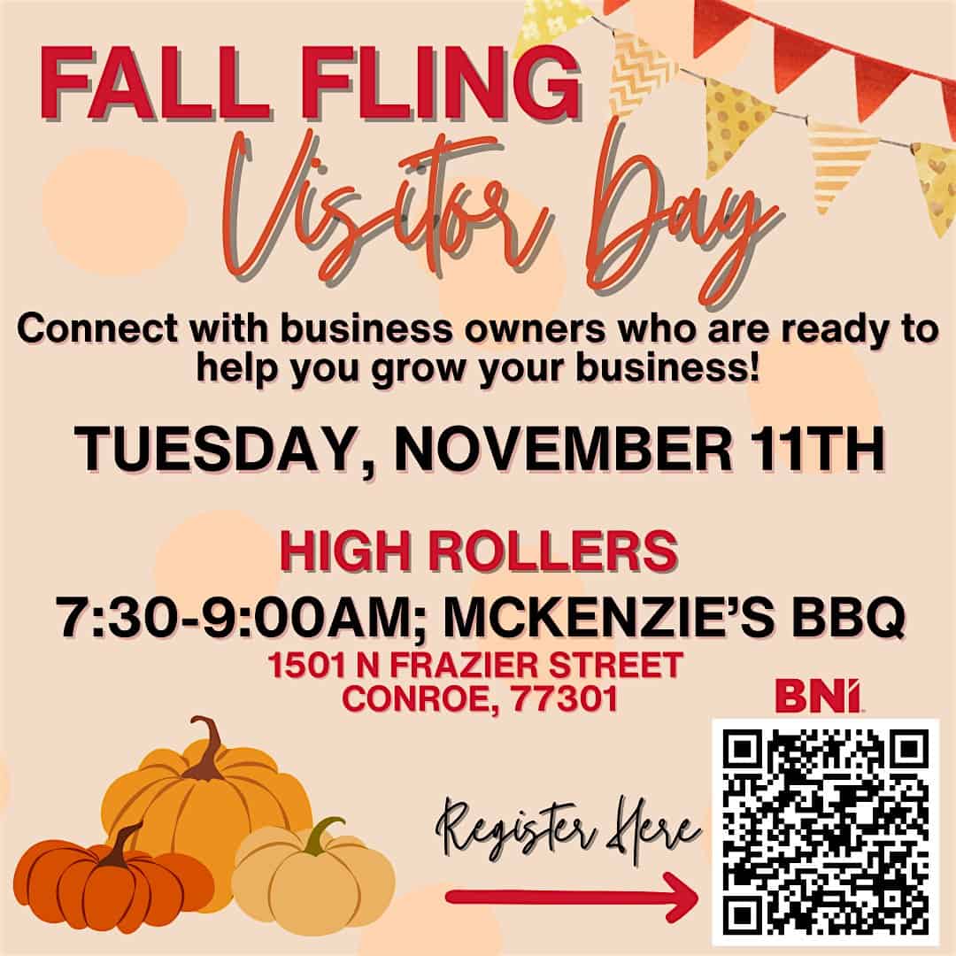 Fall Fling Visitor Day at McKenzie’s Barbeque & Burgers Conroe – Conroe, TX