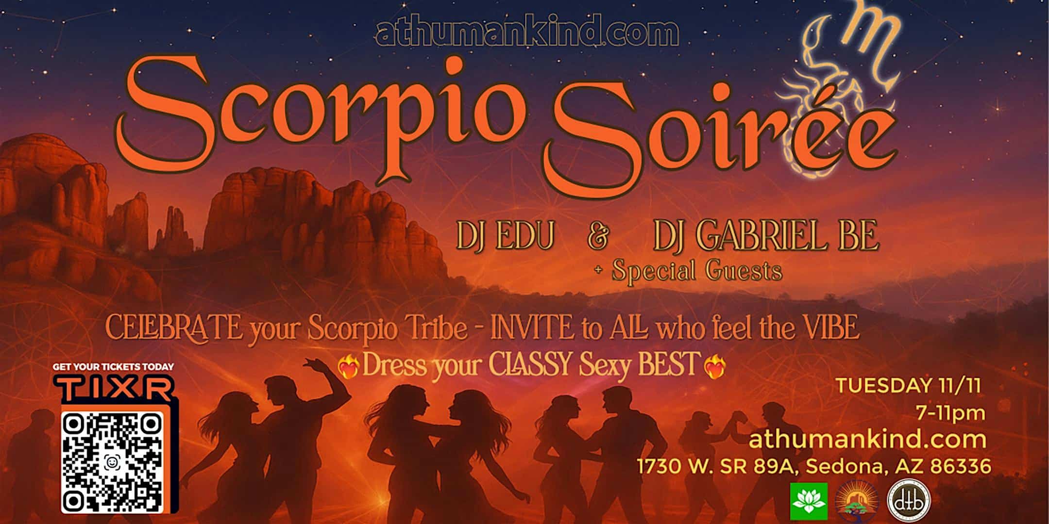 11/11 Scorpio Soire’e at 1730 W State Rte 89A – Sedona, AZ